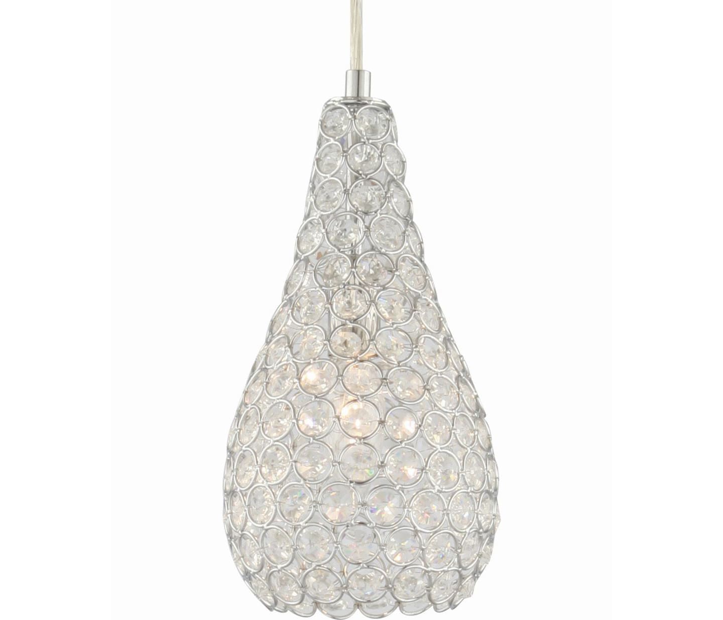 crystal single pendant light