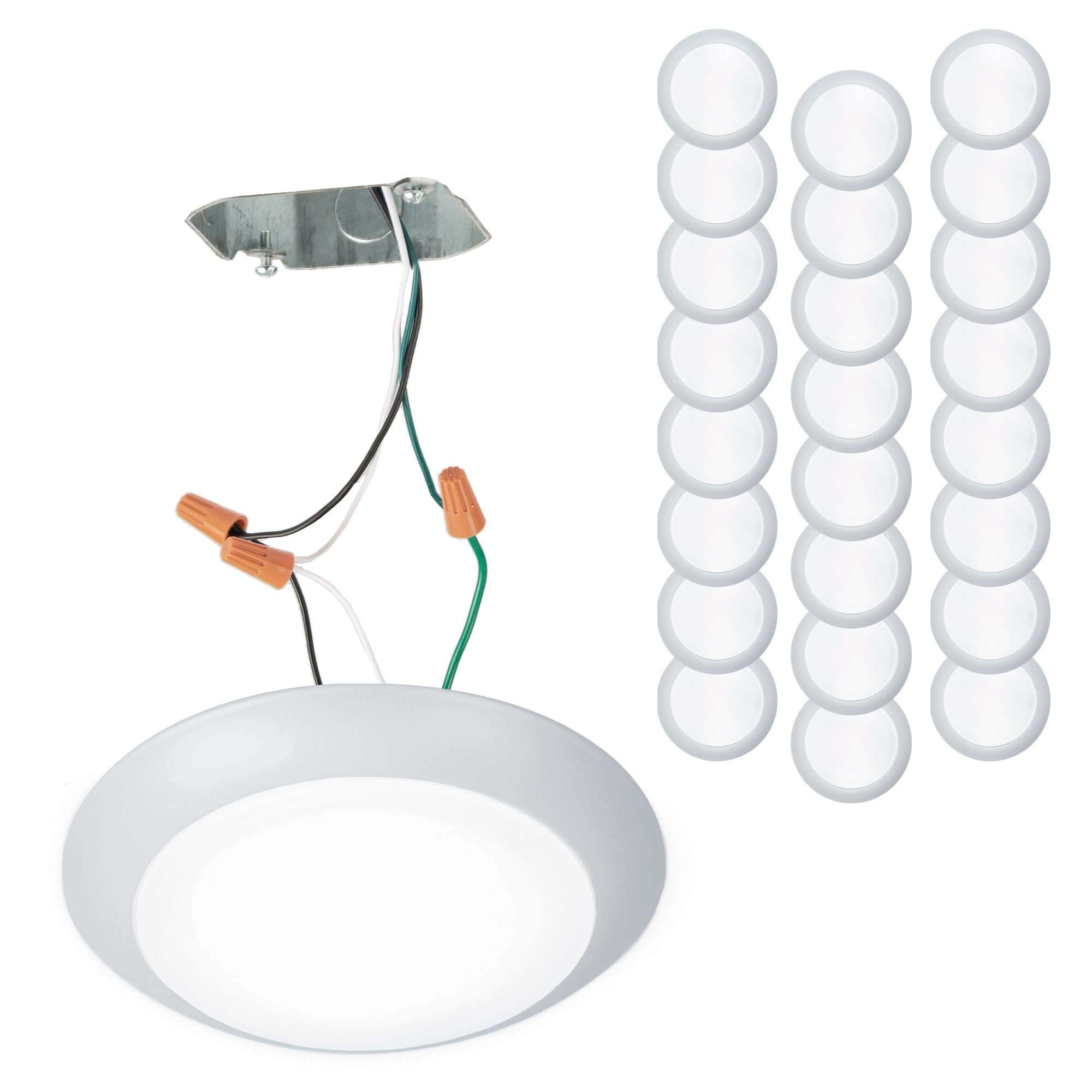 Wac Lighting Fm 306 930jb Wt 24 White Pack Of 24 Disc 7 Wide Led
