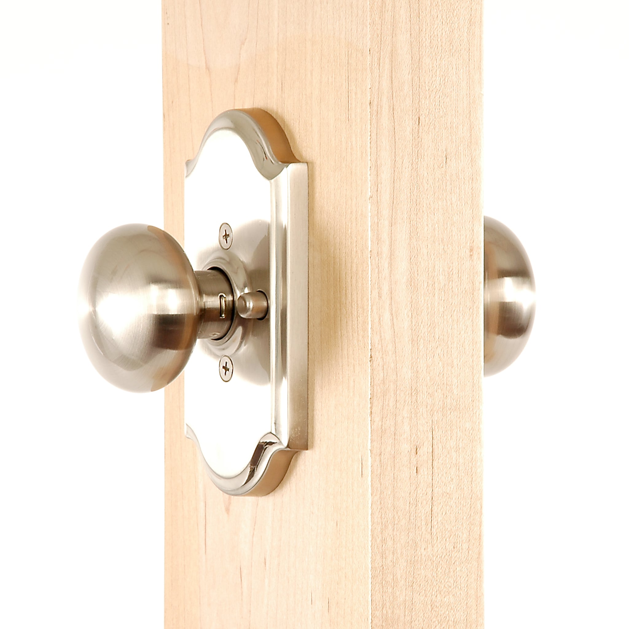 Weslock 01710ININSL20 Satin Nickel Impresa Privacy Door Knob with Premiere  Rose from the Elegance Collection