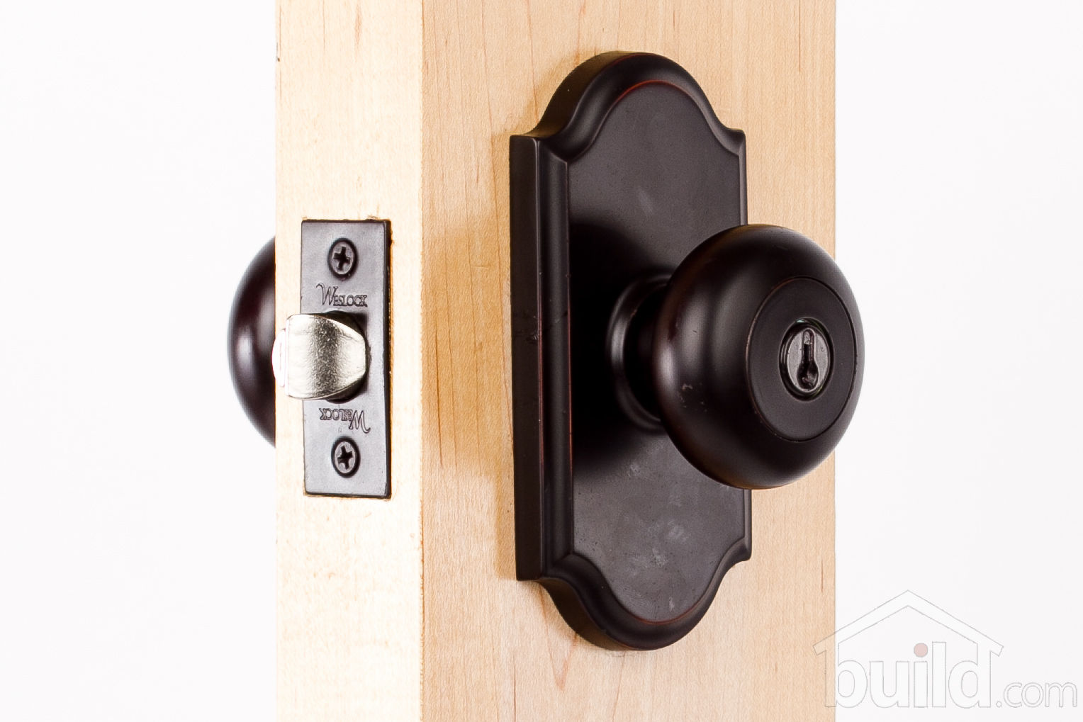 Weslock 01740I1I1SL23 Oil Rubbed Bronze Impresa Keyed Entry Door Knob with  Premiere Rose from the Elegance Collection