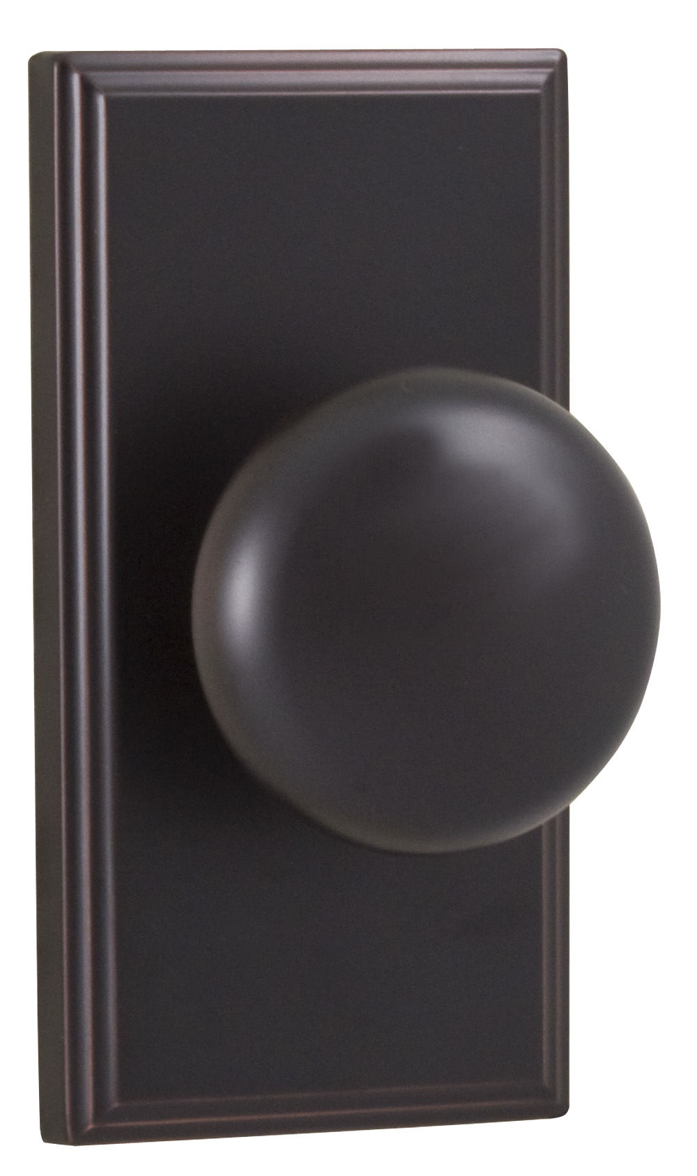 Weslock 03700I1I1SL20 Oil Rubbed Bronze Impresa Passage Door Knob with  Woodward Rose from the Elegance Collection