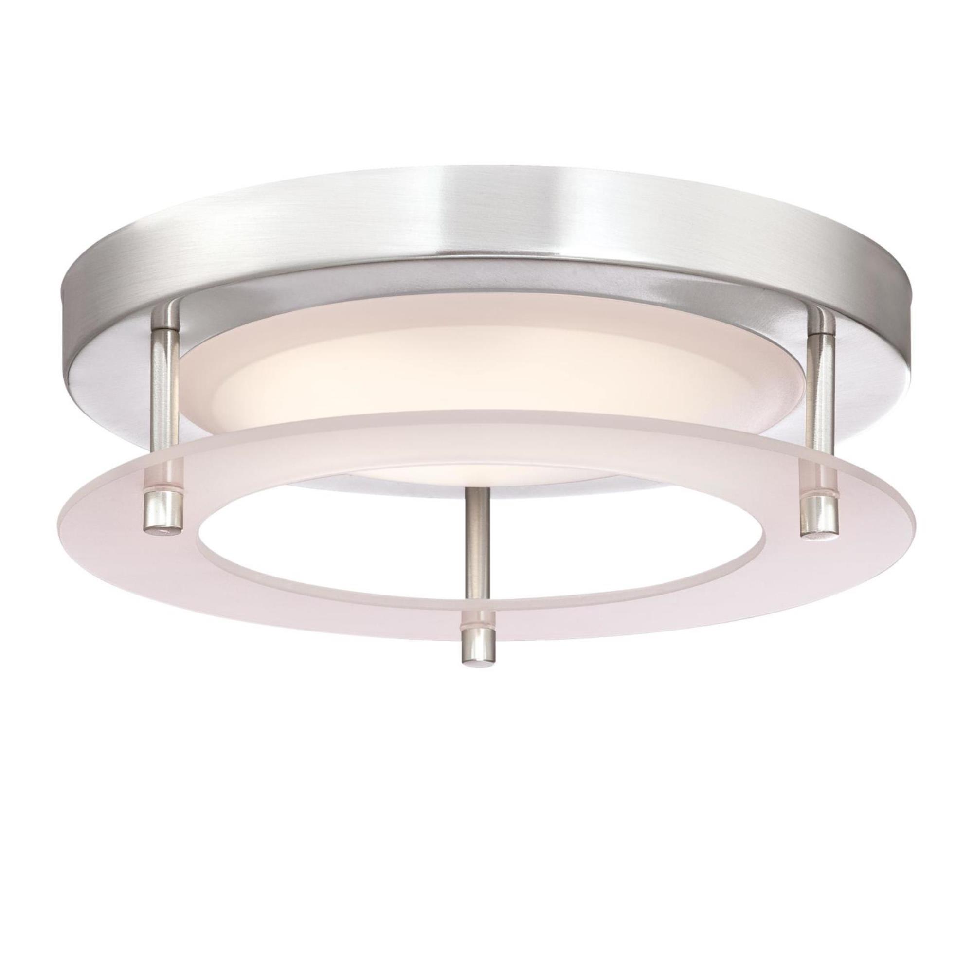 brushed nickel flush mount ceiling light led