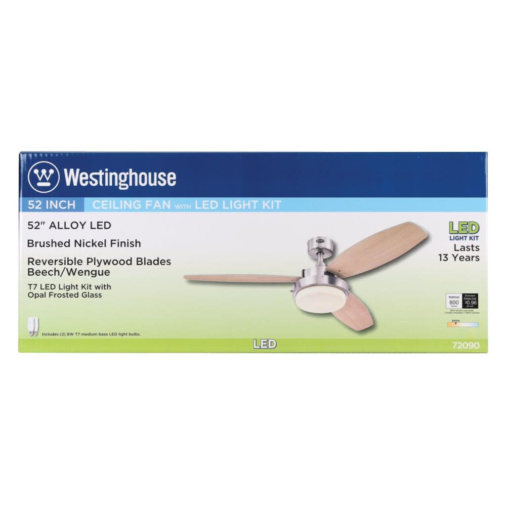 Westinghouse 7209000 Brushed Nickel Alloy LED 52