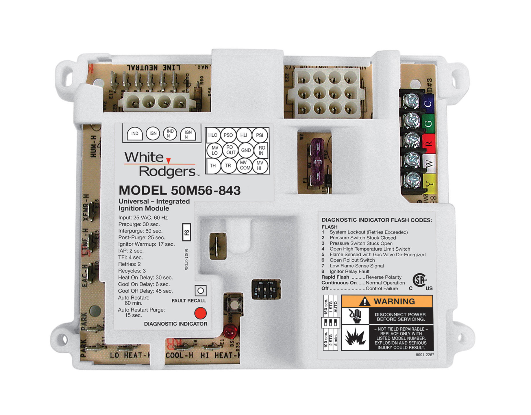 White Rodgers 21M51U-843 Ignition Module/Circulator Furnace Control Kit with ...