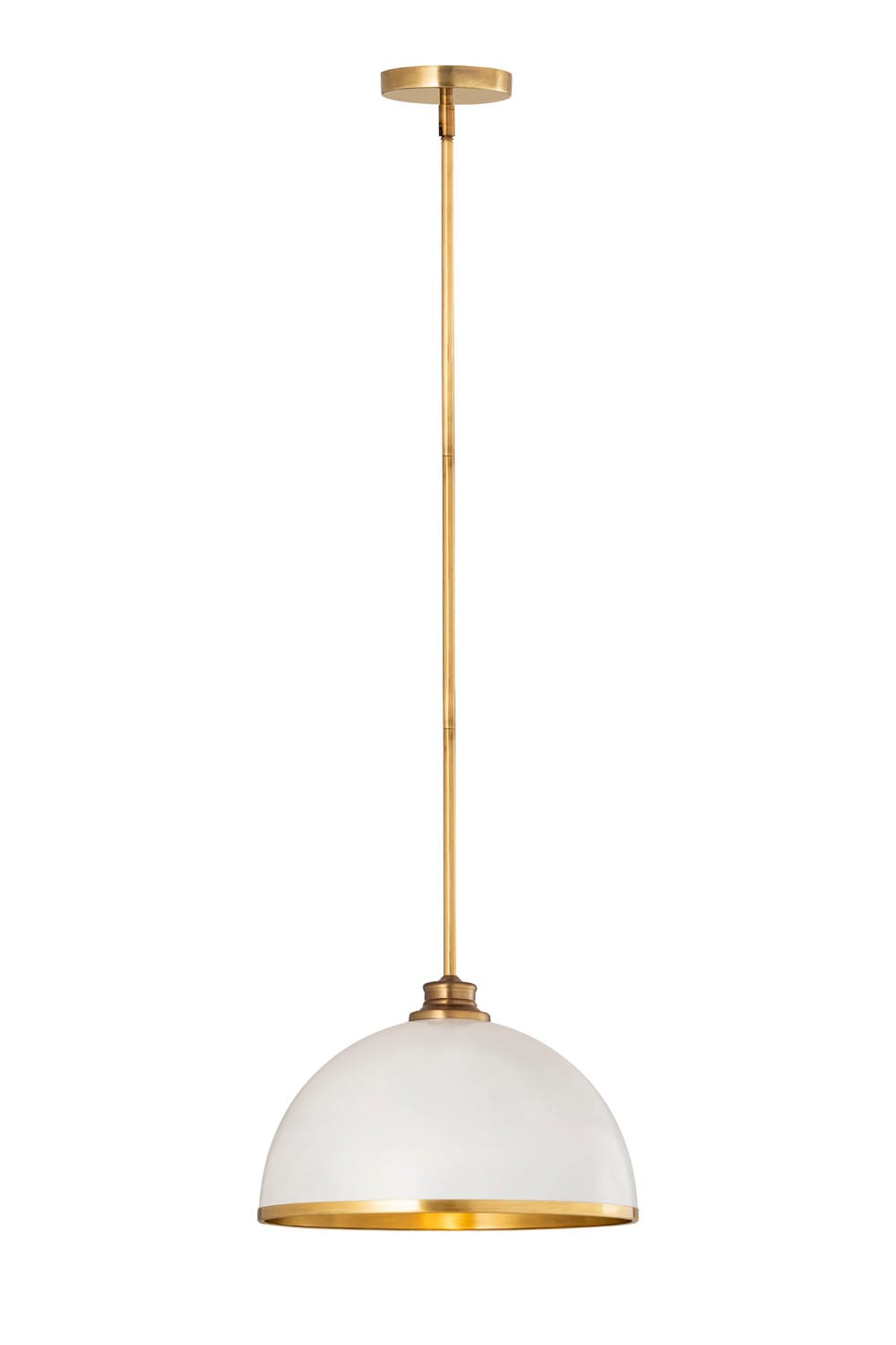Z-Lite 1004P14-MW-RB Matte White / Rubbed Brass Landry 14