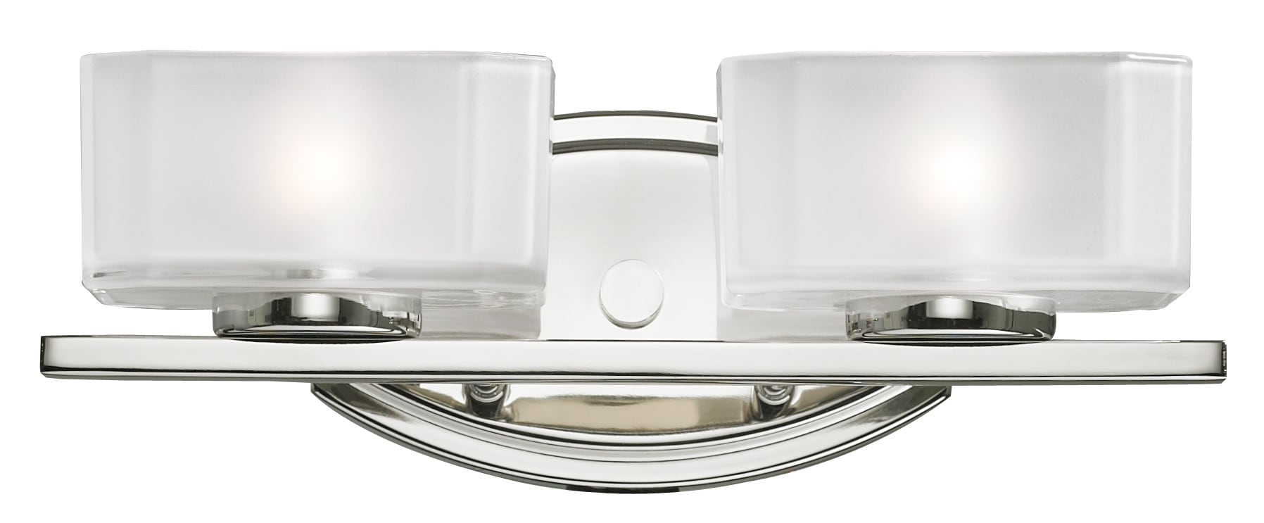 Chrome Finish and Frosted White Inside and Clear Outside Glass Shade of Glass Material Z-Lite Lighting Steel Frame Z-Lite 3008-1V Cabro One Light Vanity Light 