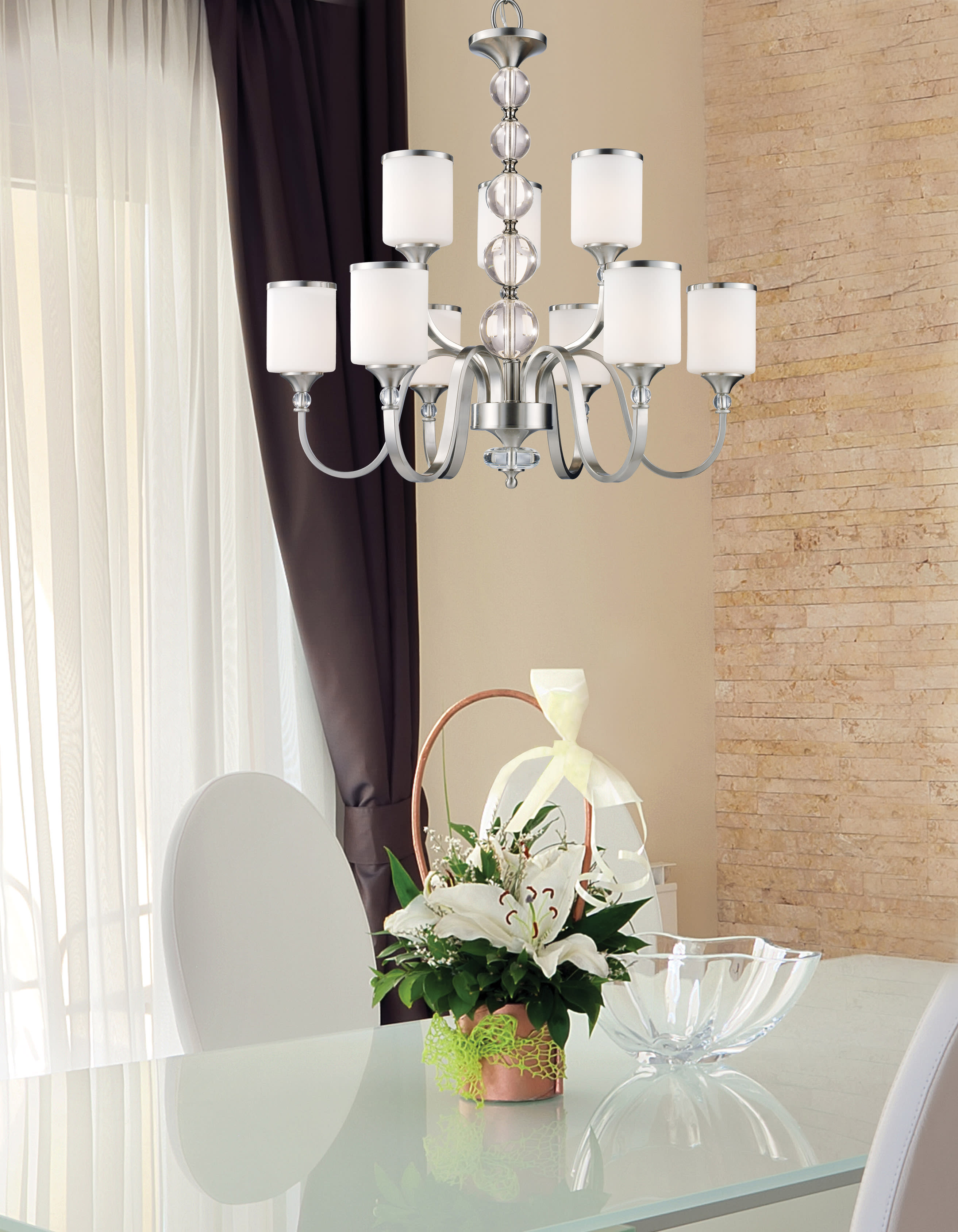 Z-Lite 308MP-BN Brushed Nickel Cosmopolitan 1 Light Mini Pendant with White  Shade - LightingDirect.com