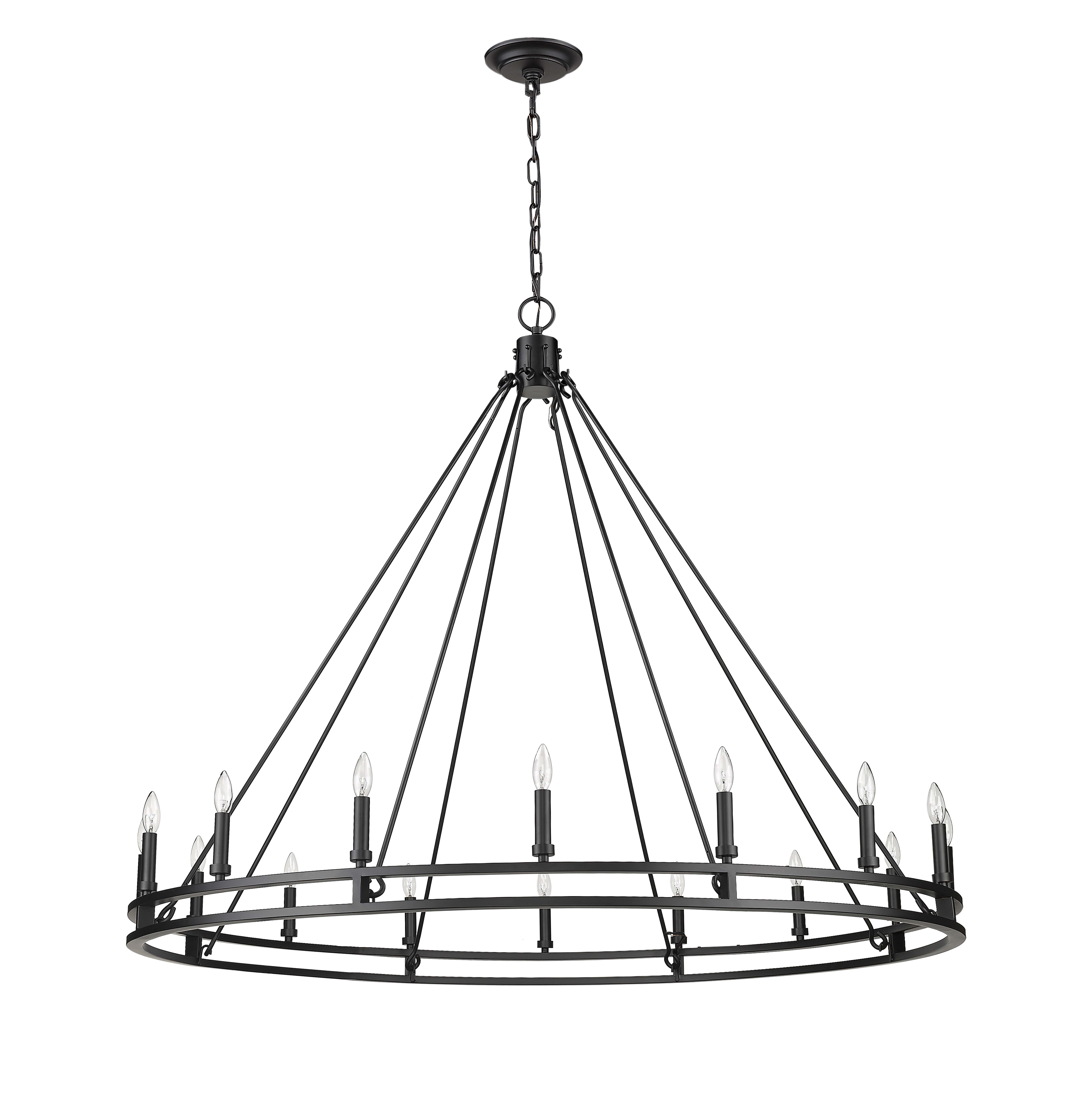 Z-Lite 1943P26-MB Matte Black Glacier 10 Light 27