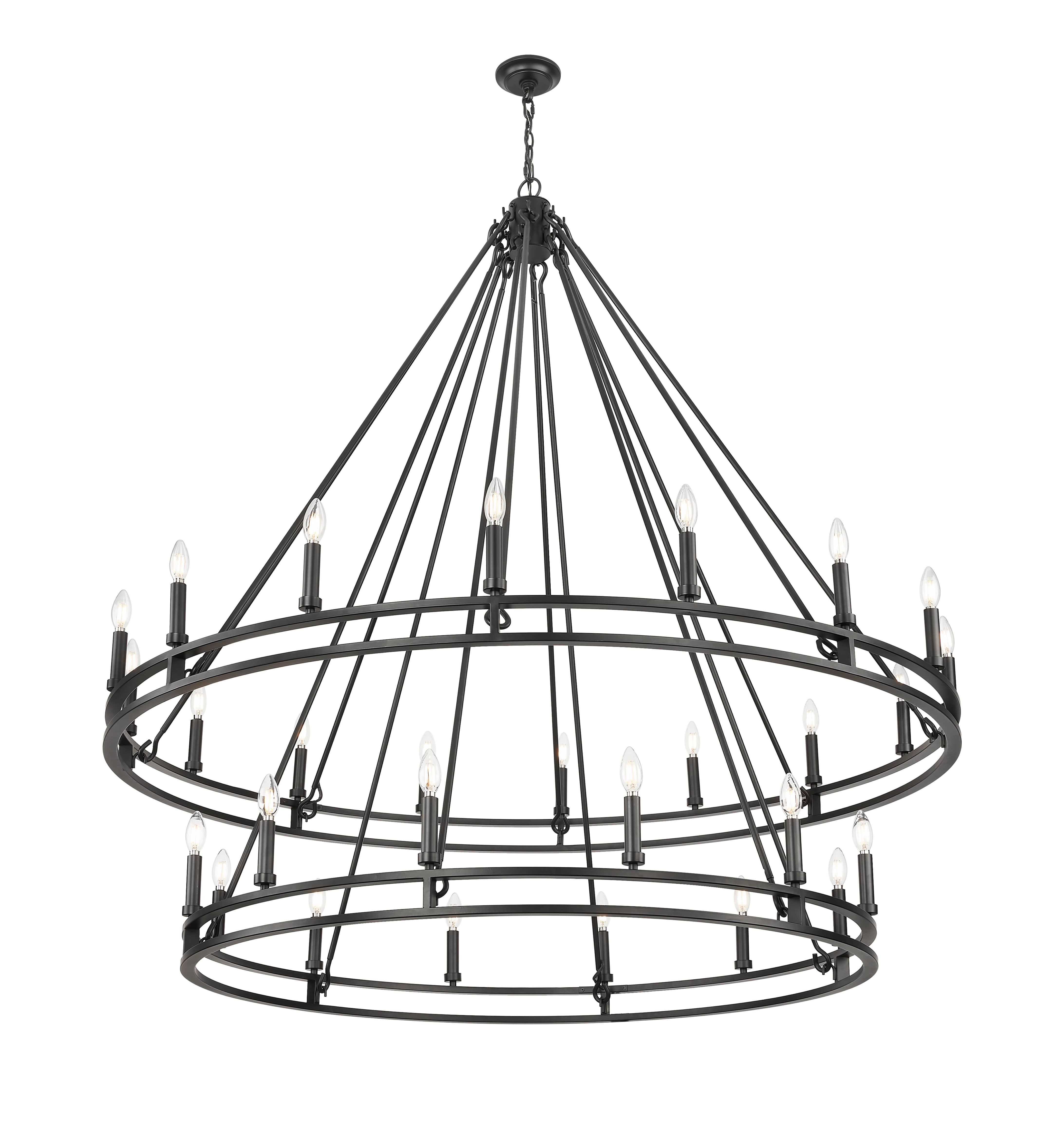 Z-Lite 4005-28MB Matte Black Dennison 28 Light 60