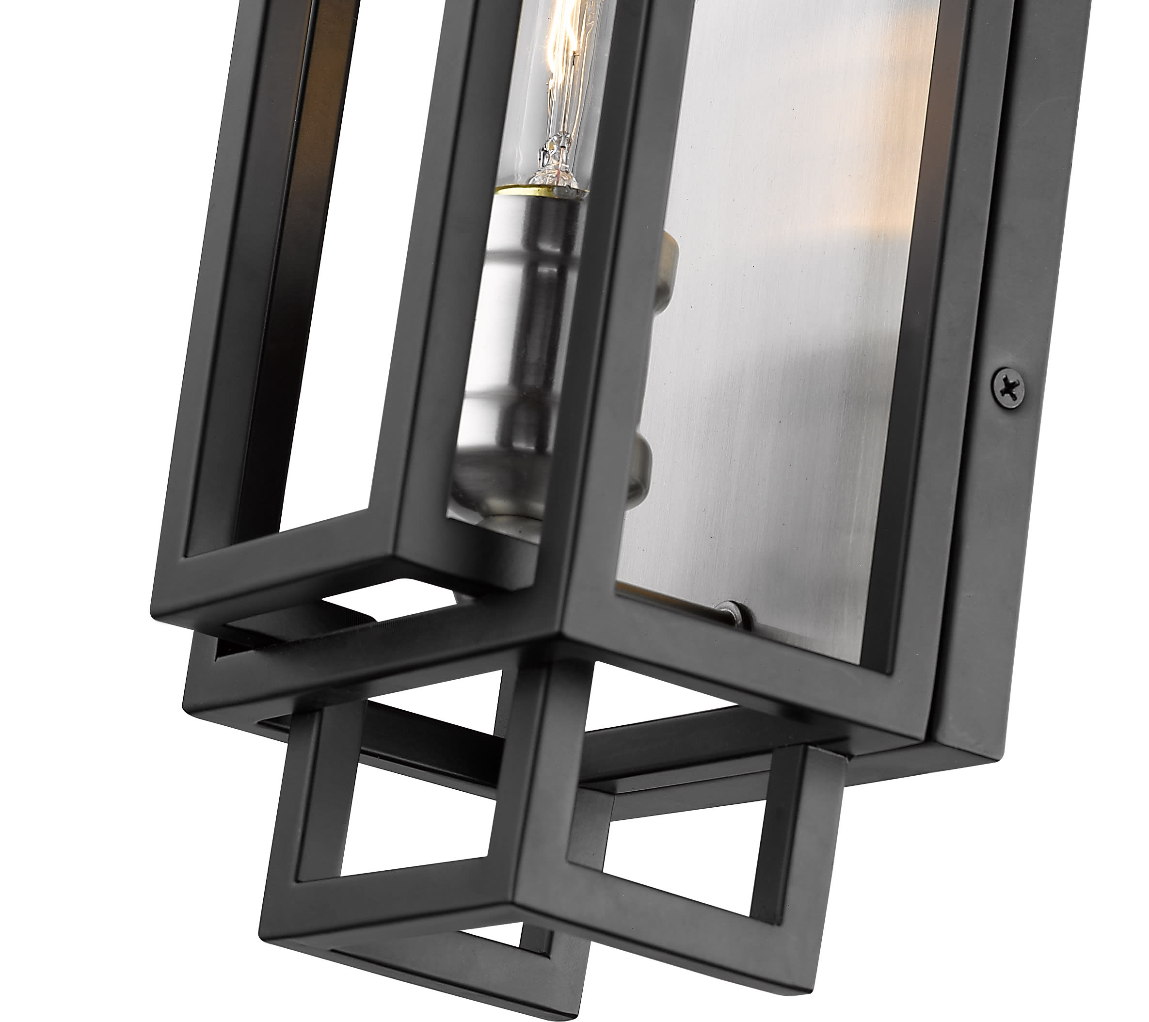 Z-Lite 454-1S-BK-BN Black / Brushed Nickel Titania 14