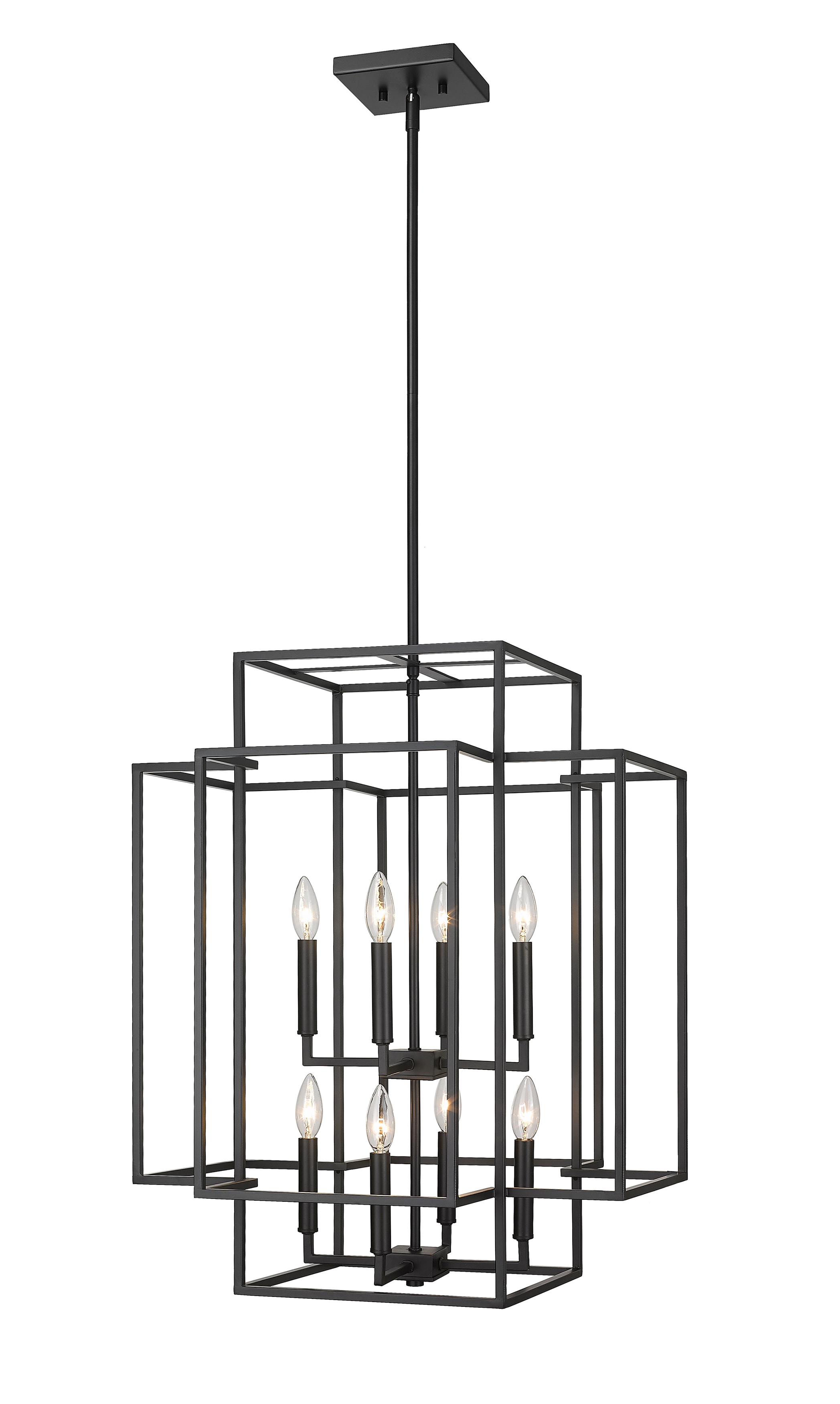 Z-Lite 454-28BK-BN Black / Brushed Nickel Titania 8 Light 22