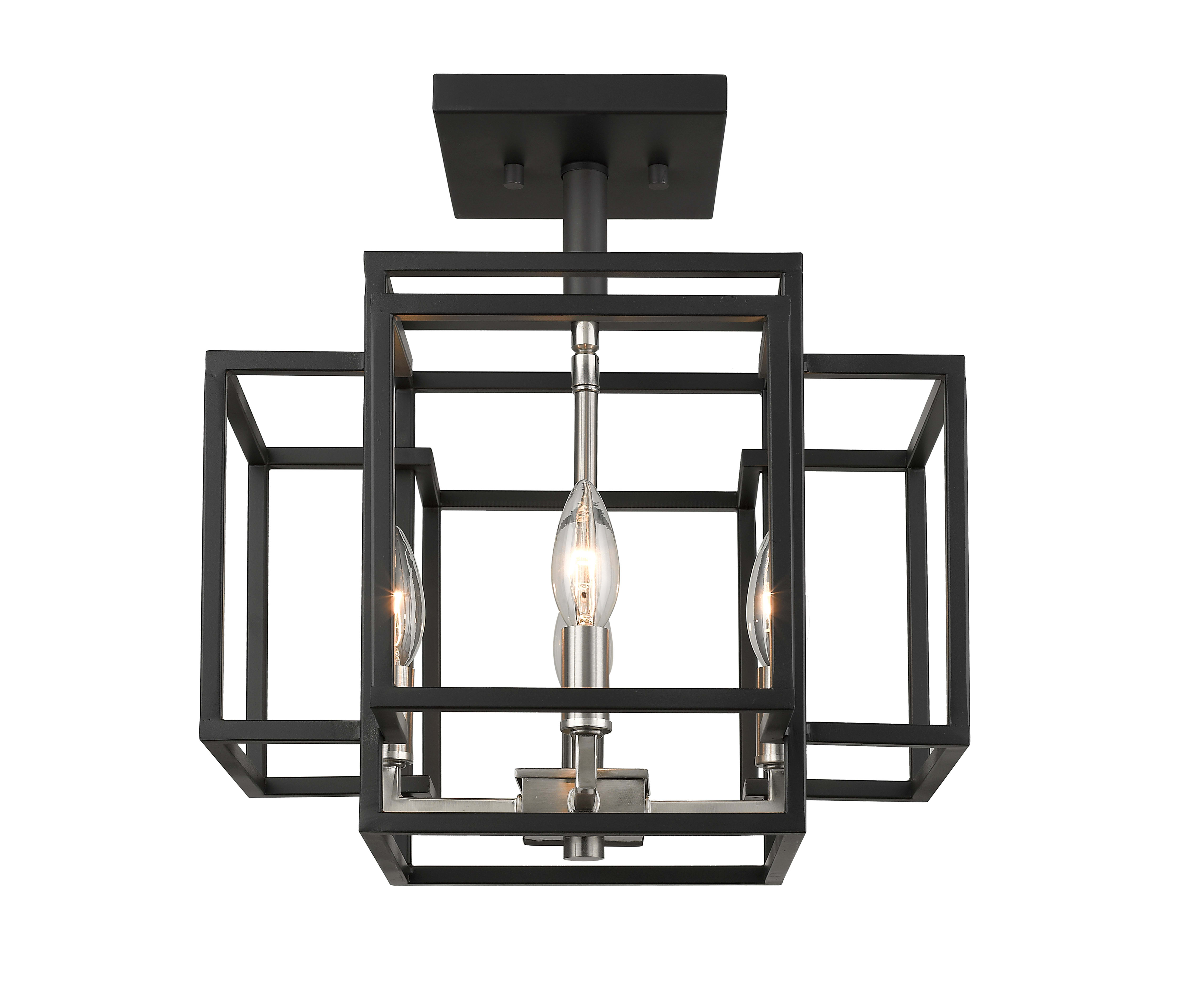 Z-Lite 454SF-BK-CH Black / Chrome Titania 4 Light 14