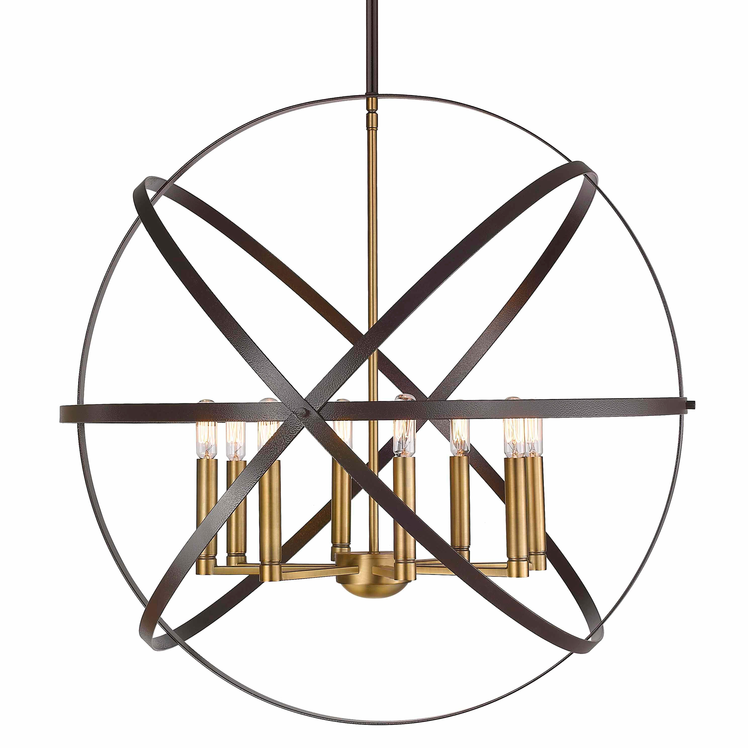 Z-Lite 463-30HBK-CH Hammered Black / Chrome Cavallo 8 Light