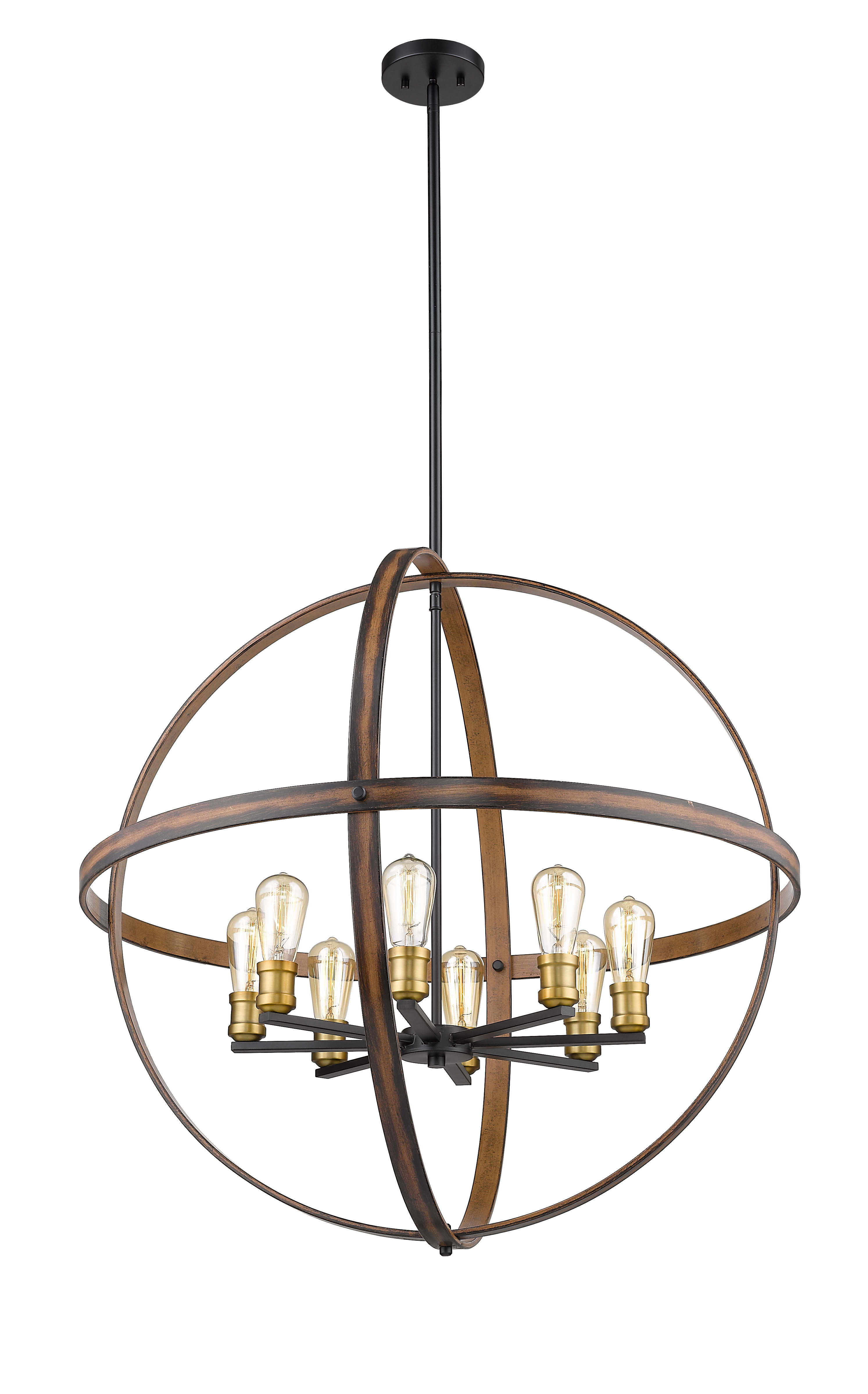 Z-Lite 472B32-RM Rustic Mahogany Kirkland 8 Light 32 Z-Lite 472B32-RM Rustic Mahogany Kirkland 8 Light 32