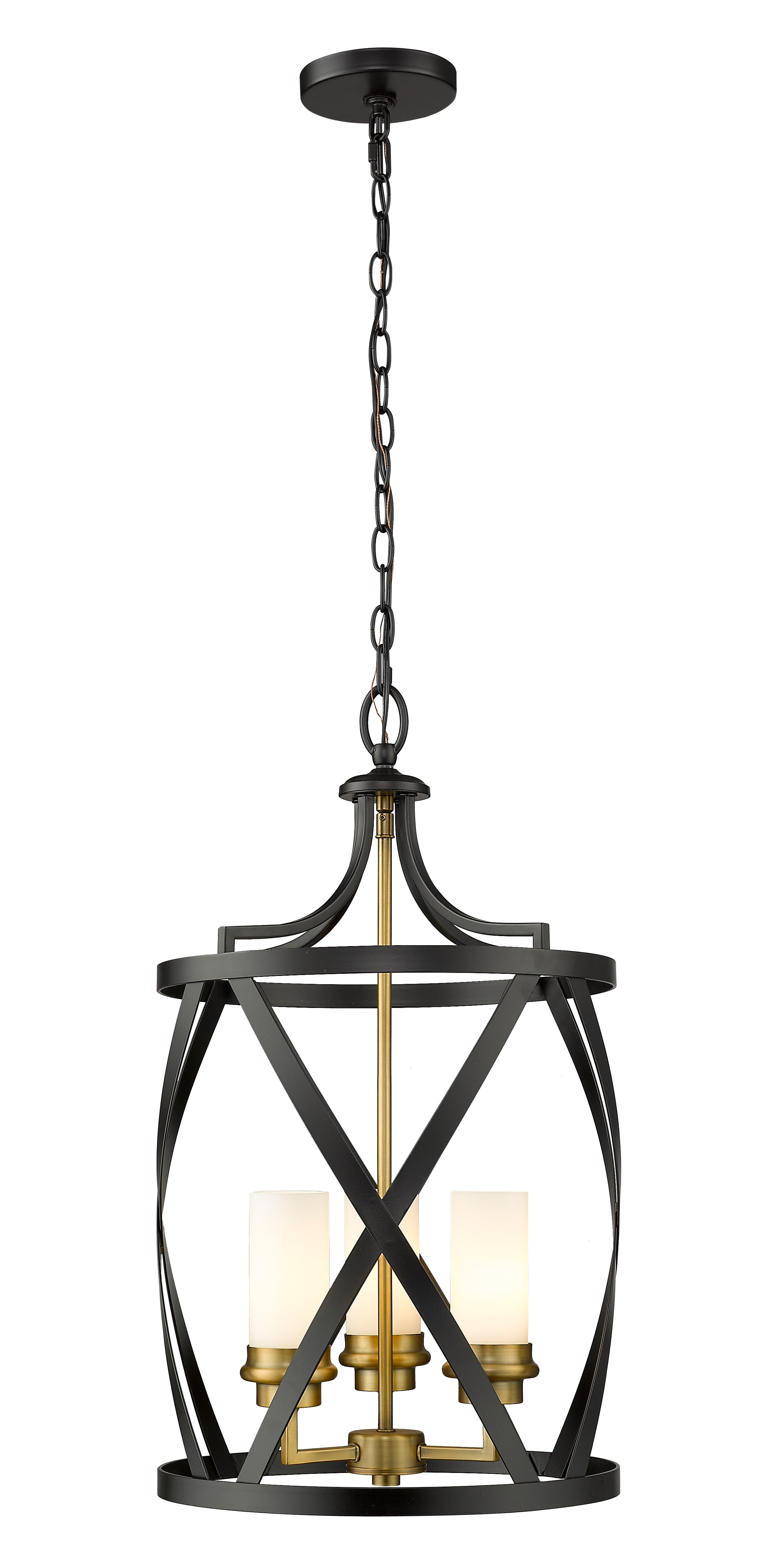 Z-Lite 481P14-MB-BN Matte Black / Brushed Nickel Malcalester