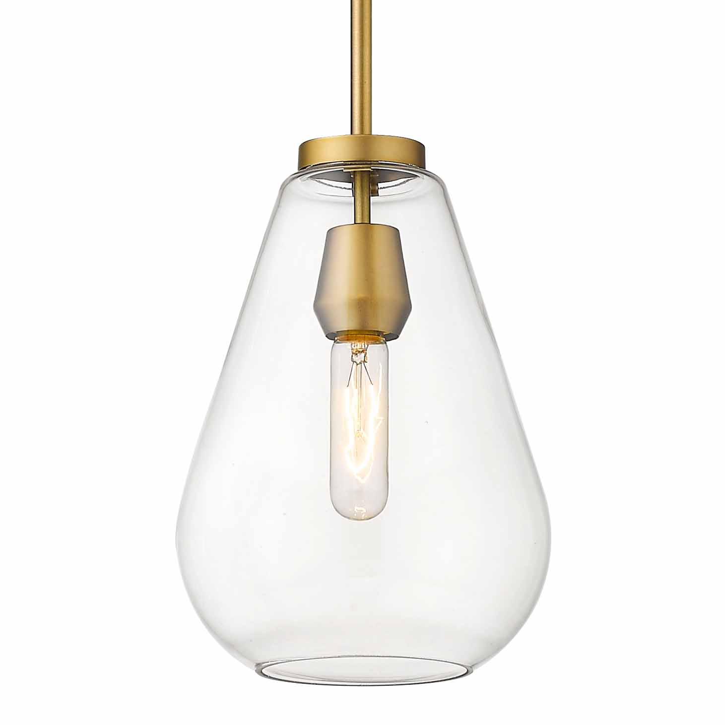 Z-Lite Ayra store 1 Light Pendant 488P8-OBR Olde Brass Dimmable Glass 8