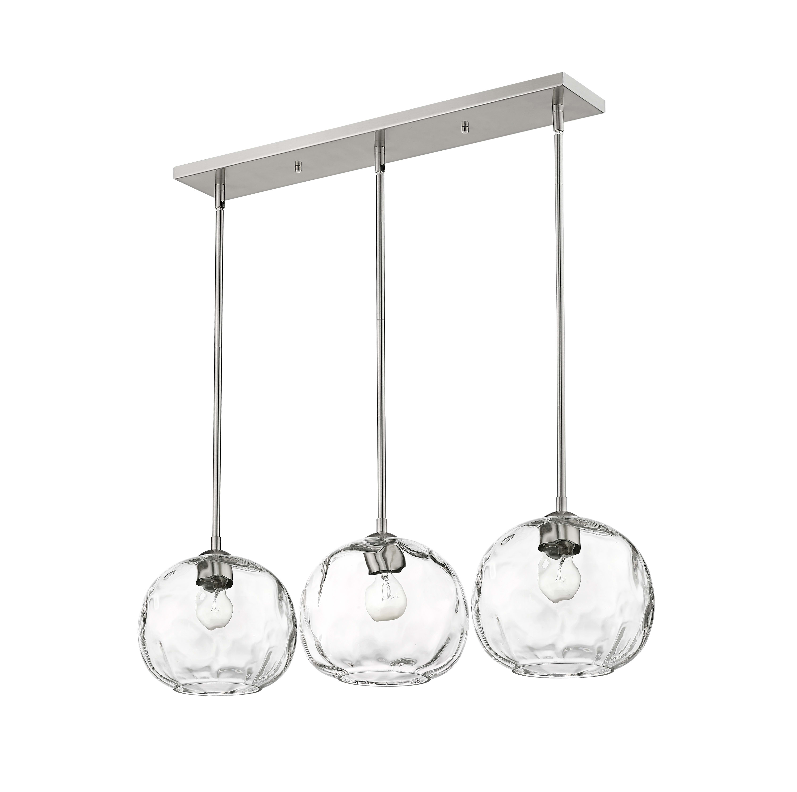 Z Lite 490p10 3l Bn Brushed Nickel Chloe 3 Light 10 Wide Linear Pendant Lightingdirect Com