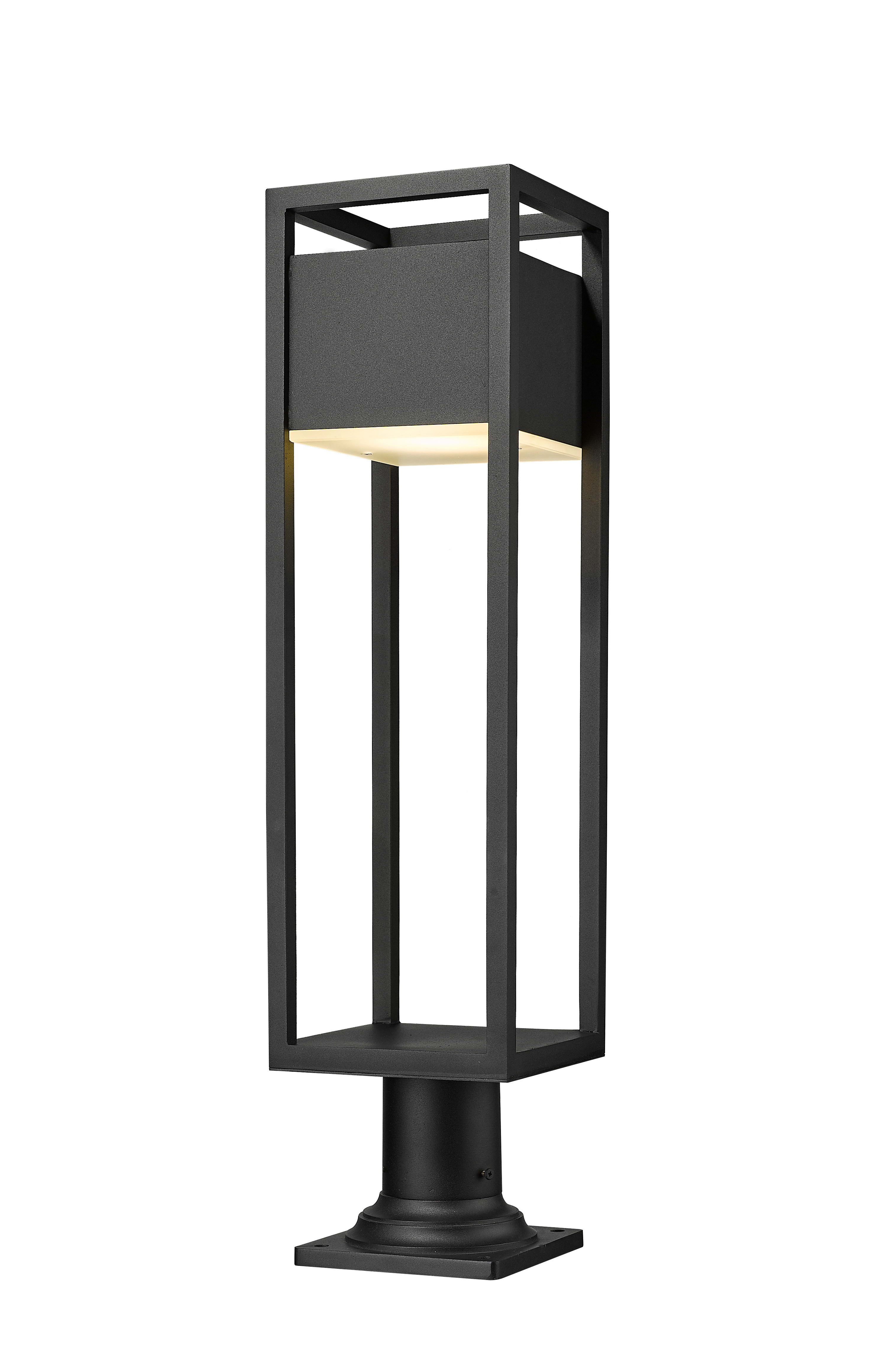 Hinkley Raley LED Post Top or Pier Mount Lantern - Museum Black - 1601MB-LV