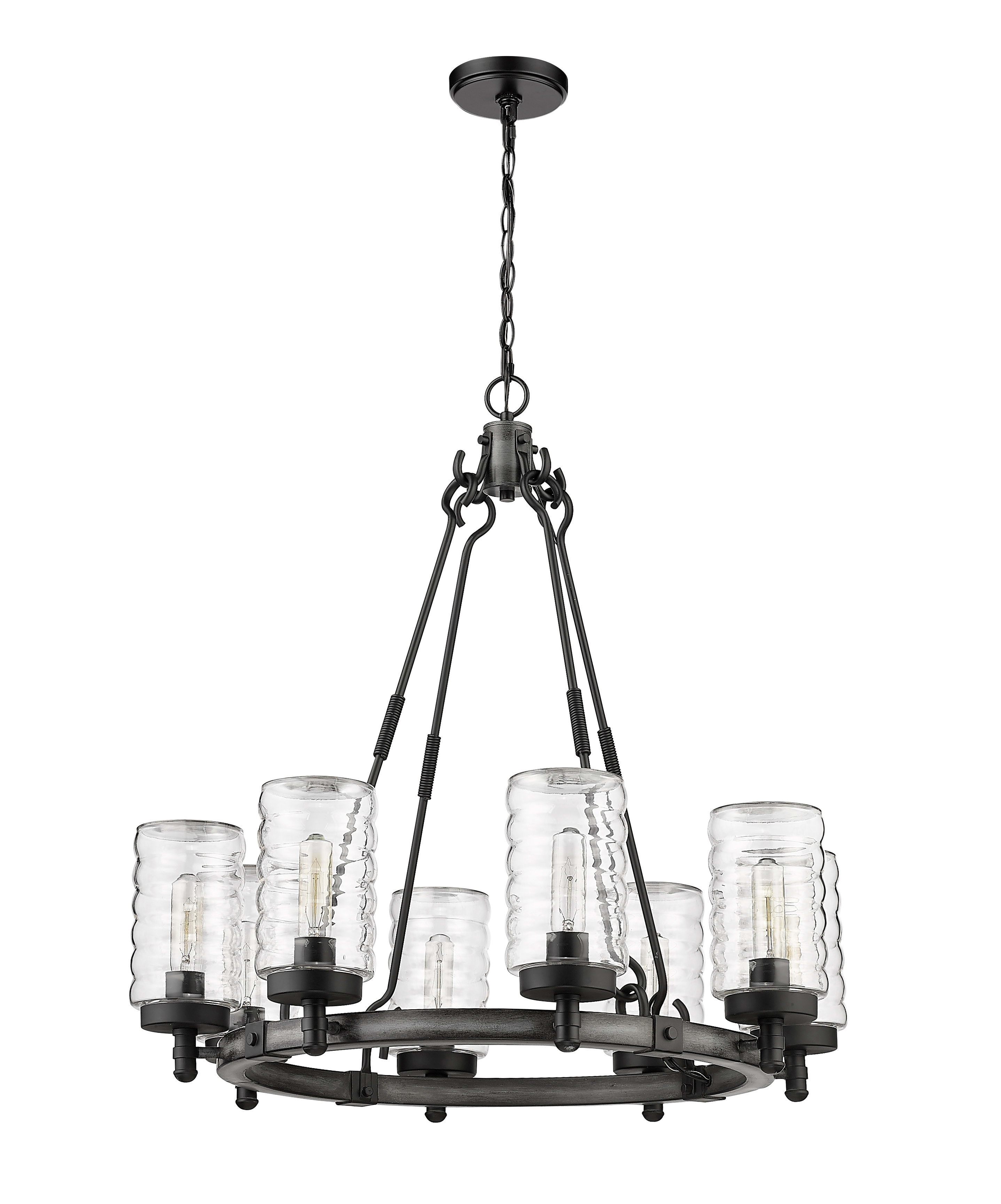 Z-Lite 588-8ABB Ashen Barnboard Tahoe 8 Light 29