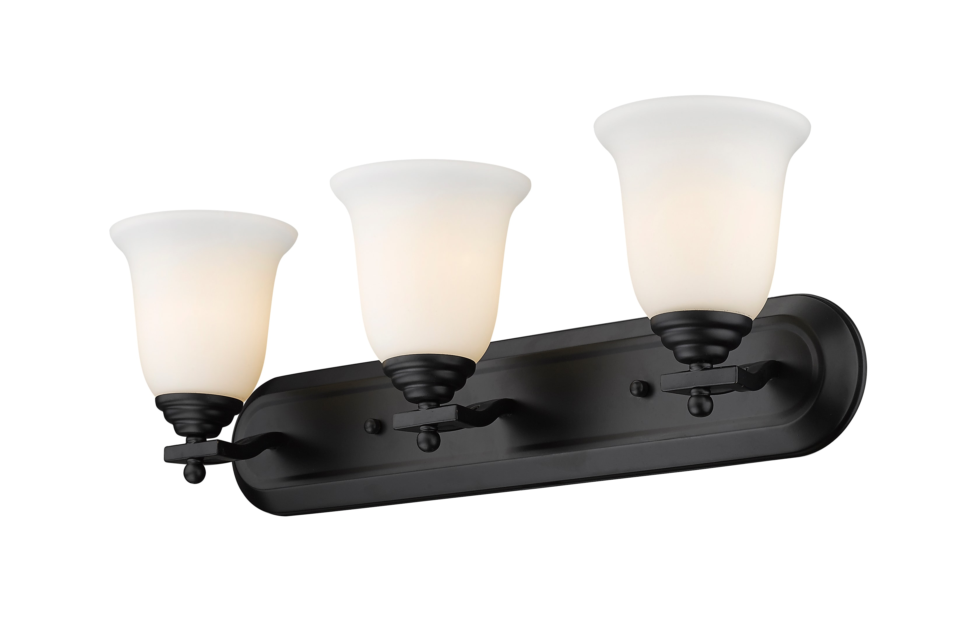 Z-Lite 703-3V-MB Matte Black Lagoon 3 Light Bathroom Vanity Light