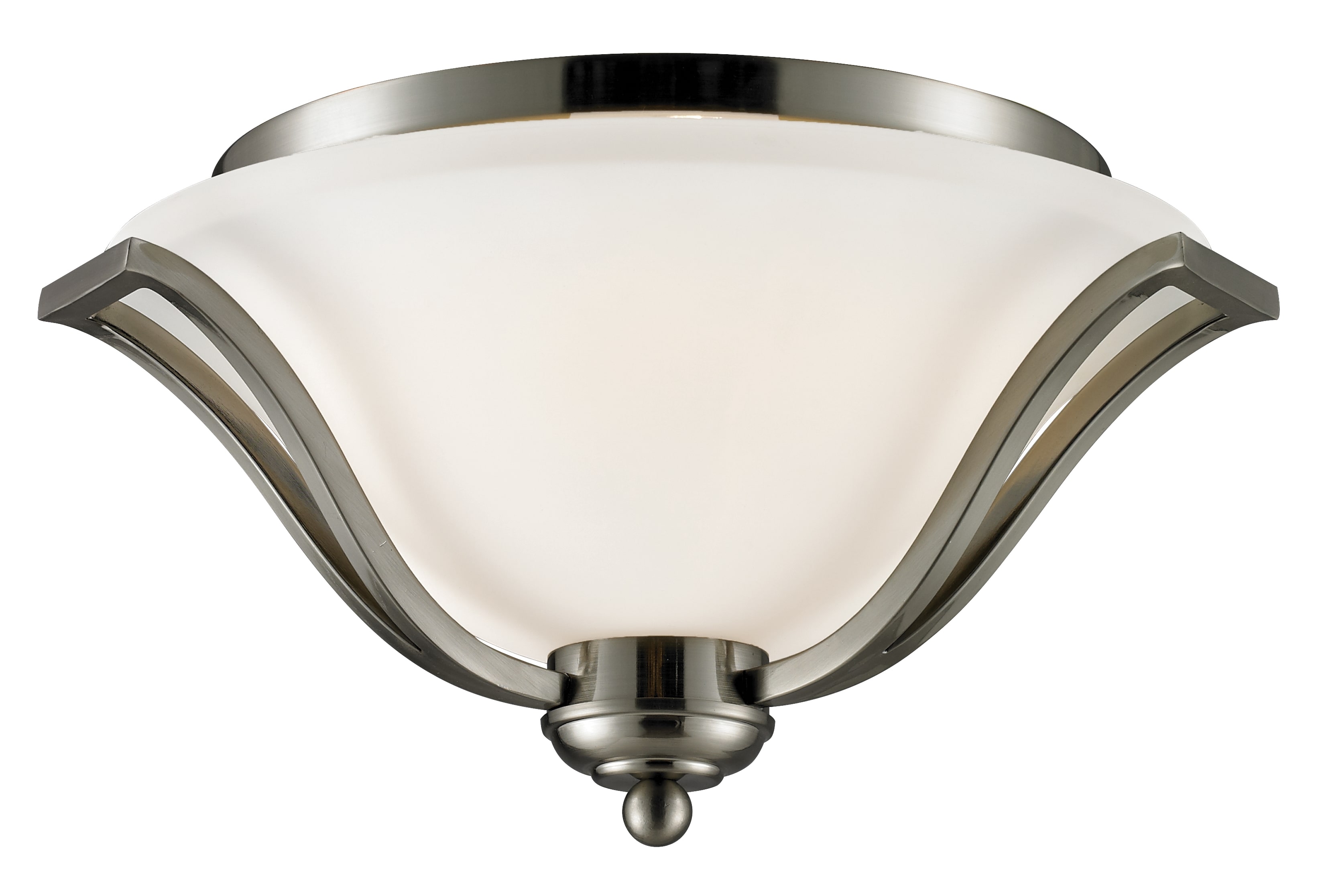 Matte Opal Z-Lite 414F3 3 Light Flush Mount 
