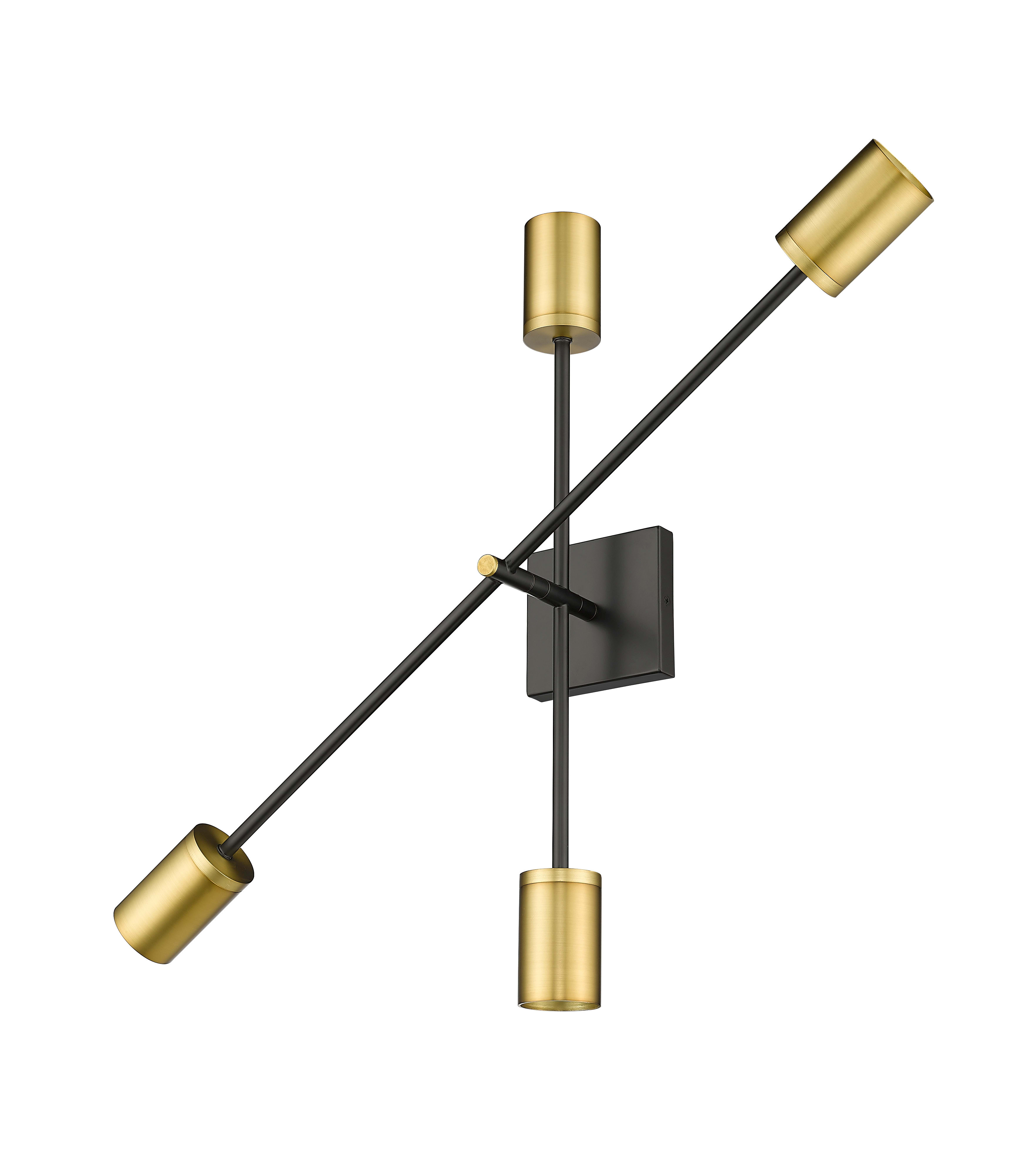 Z-Lite 814-4S-MB-OBR Matte Black / Olde Brass Calumet 2