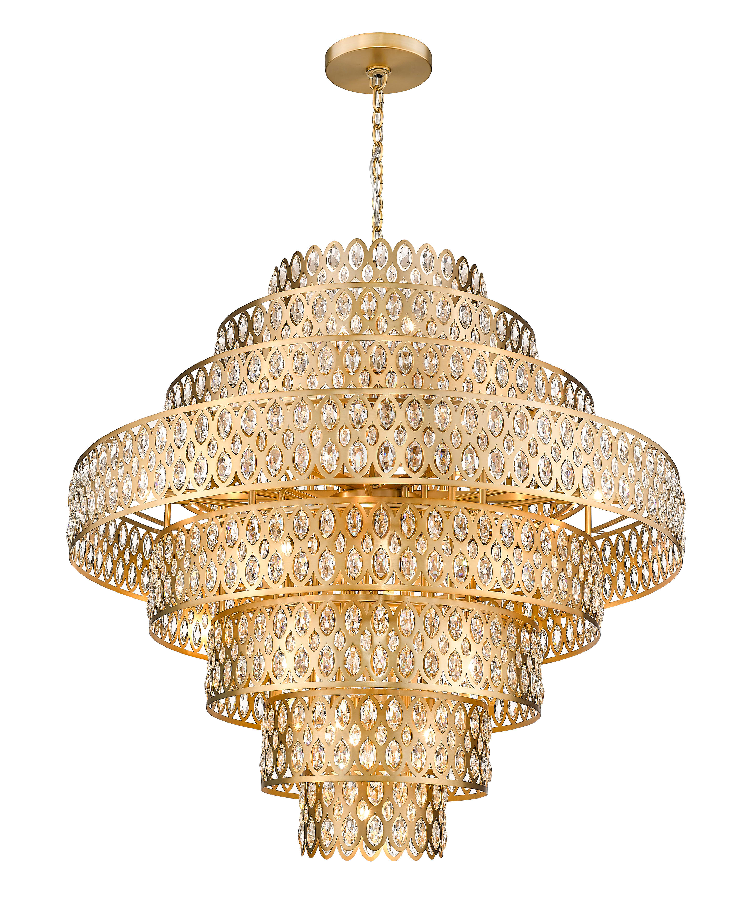 Z-Lite 822P45-HB Heirloom Brass Dealey 25 Light 45