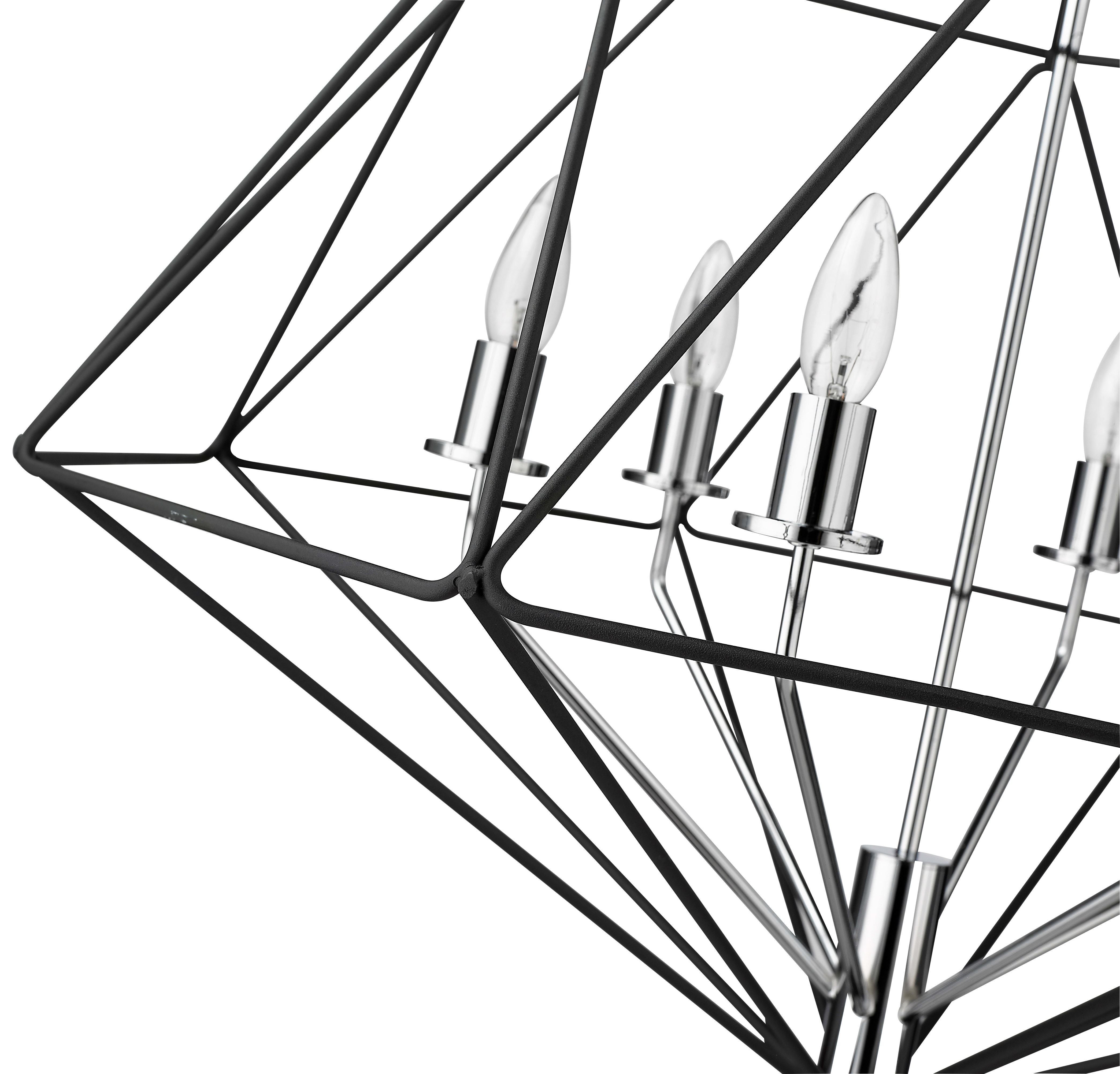 Z-Lite 918-30MB-CH Matte Black / Chrome Geo 6 Light 30