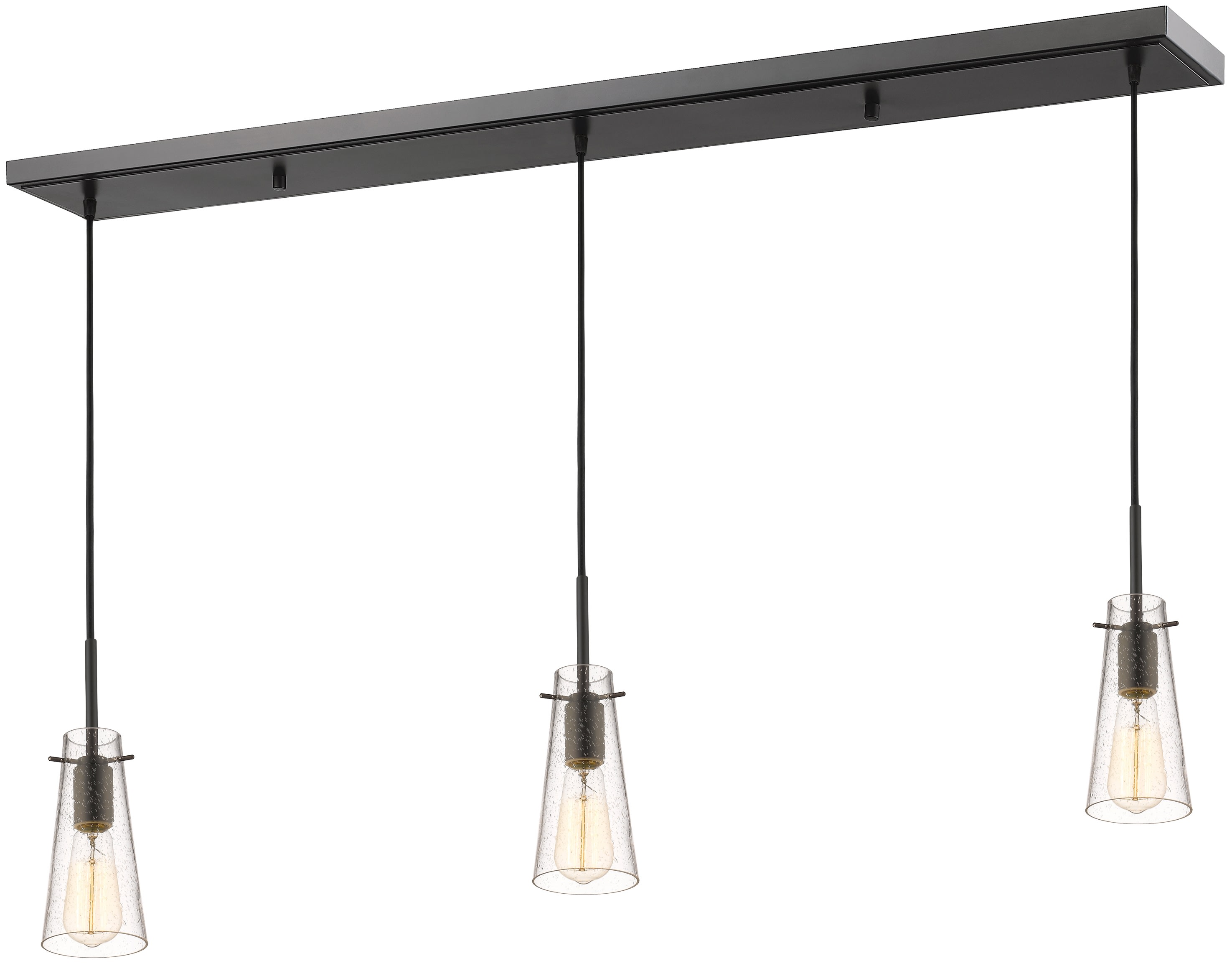 Z-Lite 132MP-3BN Brushed Nickel Monte 3 Light Linear Pendant
