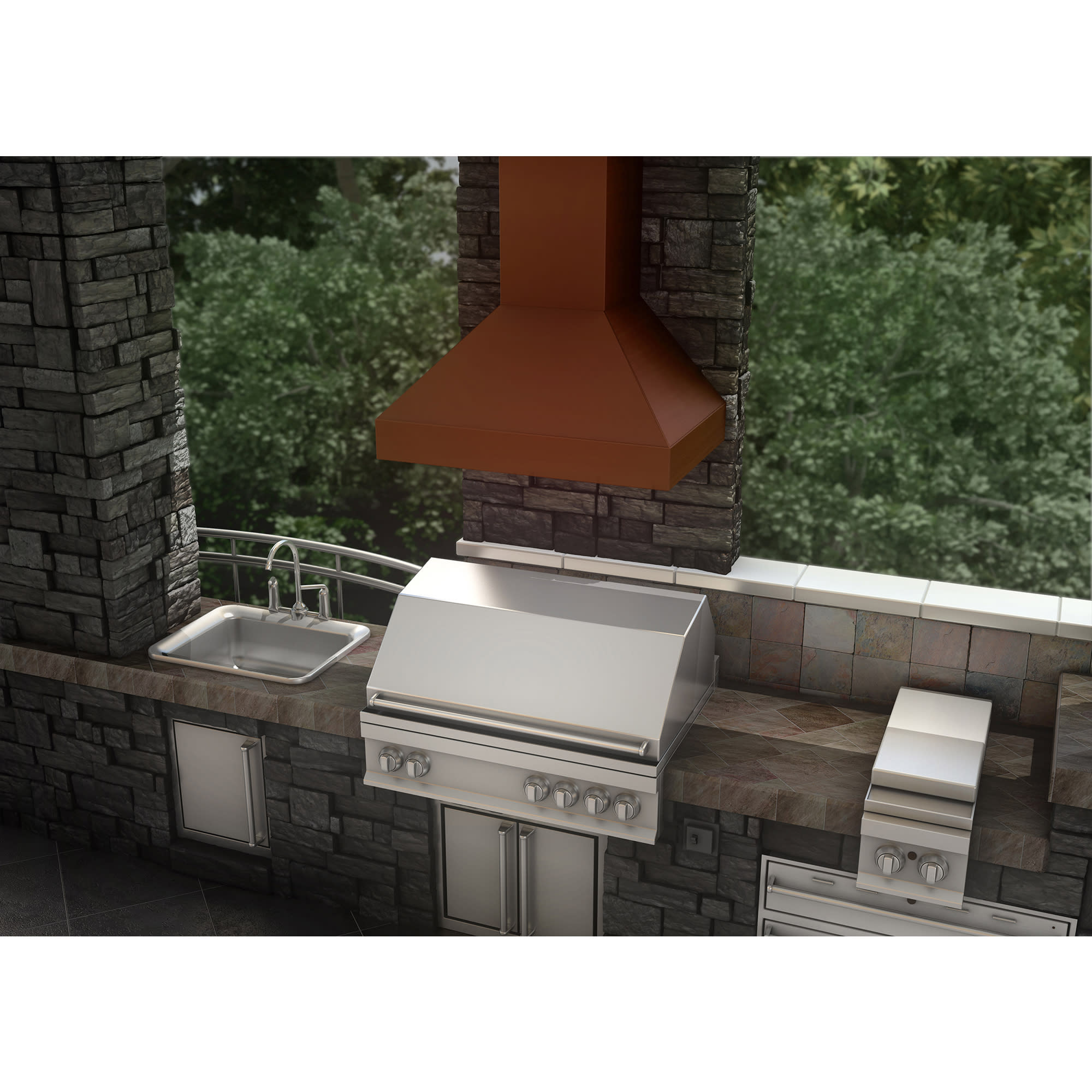 ZLINE 8597B-30 Oil Rubbed Bronze / Copper 280 - 900 CFM 30 Inch Wide  Outdoor Approved Wall Mounted Range Hood 