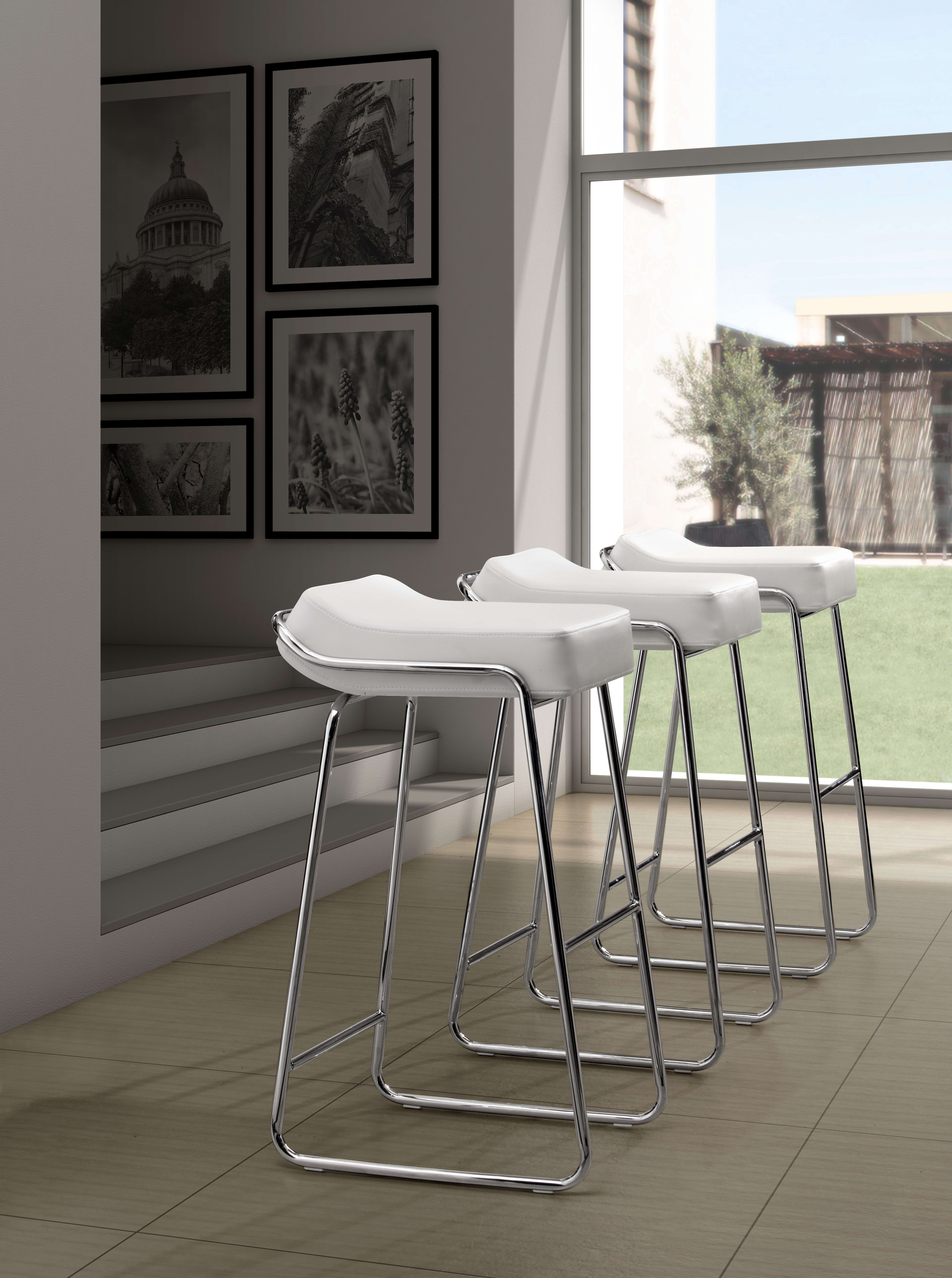 Zuo Modern Stools Indoor Furniture Wedge Barstool