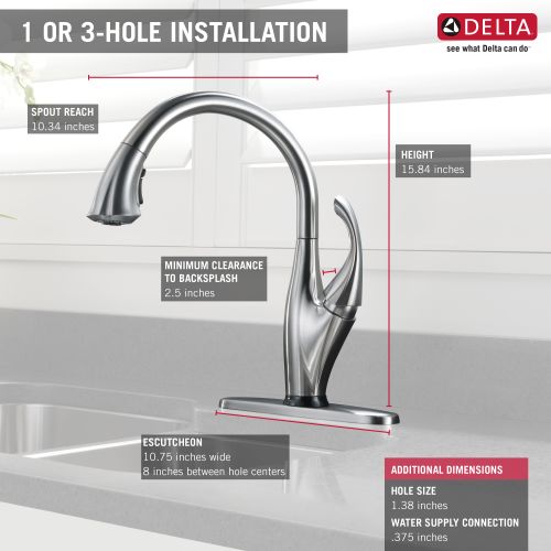 Delta 9192t Sd Dst Addison Pull Down Kitchen Faucet With On Off Delta 9192t Sd Dst Addison Pull Down Kitchen Faucet With On Off Touch Activation