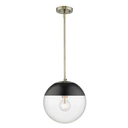 Golden Lighting 3219 L Blk Dixon Single Light 11 3 4 Wide Pendant Golden Lighting 3219 L Blk Dixon Single Light 11 3 4 Wide Pendant With Clear Gl