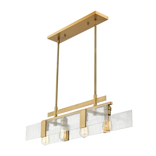 Z Lite 3002 32vbrs Gantt 4 Light 31 1 2 W Linear Chandelier Seedy Z Lite 3002 32 Gantt 4 Light 31 1 2 Wide Linear Chandelier With Seedy Glass Sha