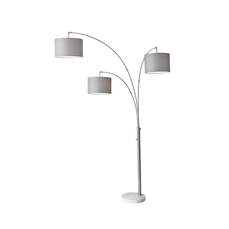 Adesso 4250 22 Bowery 3 Arm Arc Lamp Steel