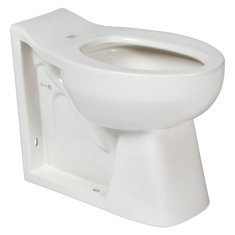 American Standard 3342.001.020 Huron Elongated Toilet Bowl Only With Rear Spud - Less Seat and Flushometer White Fixture Toilet Bowl Only