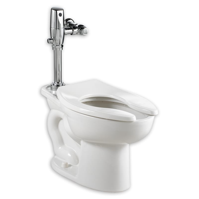 American Standard 3461.528.020 Madera Elongated One-Piece Toilet With Top Spud  EverClean Surface and 1.28 GPF Selectronic Flushometer - Less Seat White