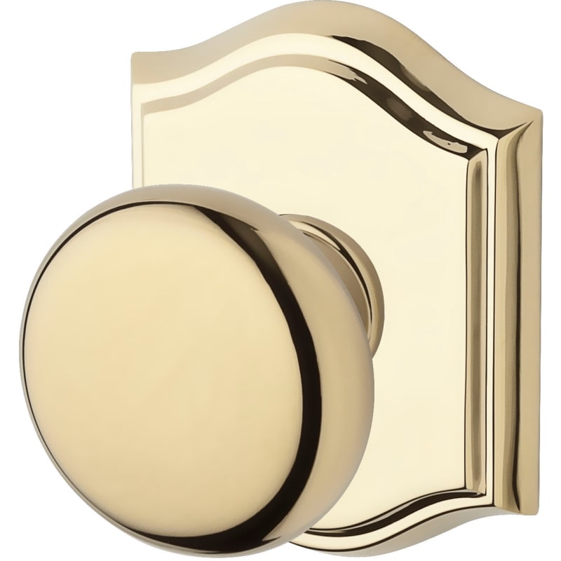 Baldwin Round Privacy Door Knob with Traditional Arch Rose