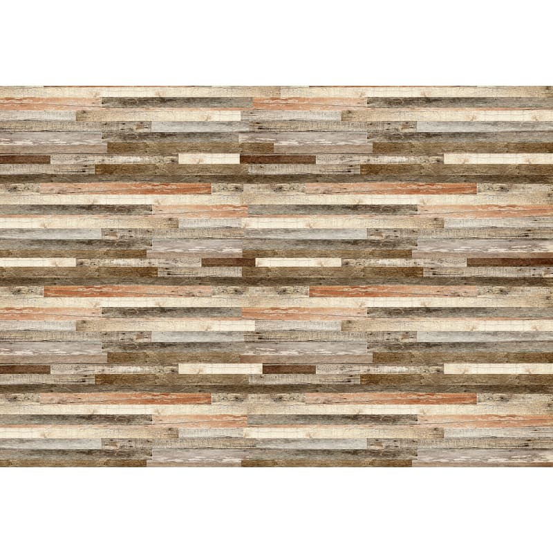 Ideal Décor Wooden Wall Shade Of Red Wall Mural