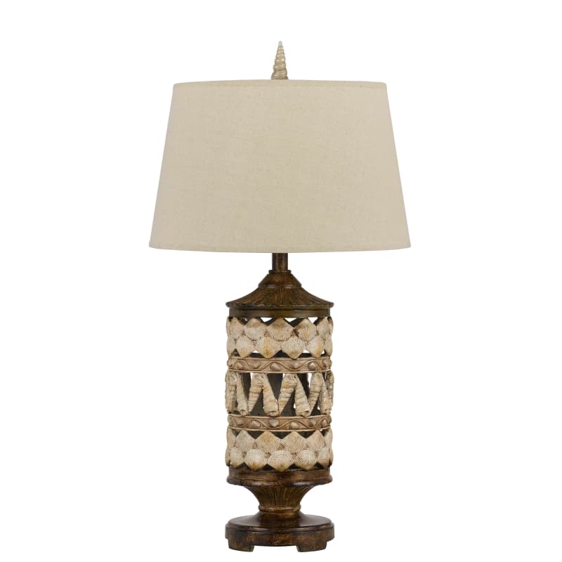 Cal Lighting BO-2477TB Padre 1 Light Pedestal Base Table Lamp Rust Lamps Table Lamps