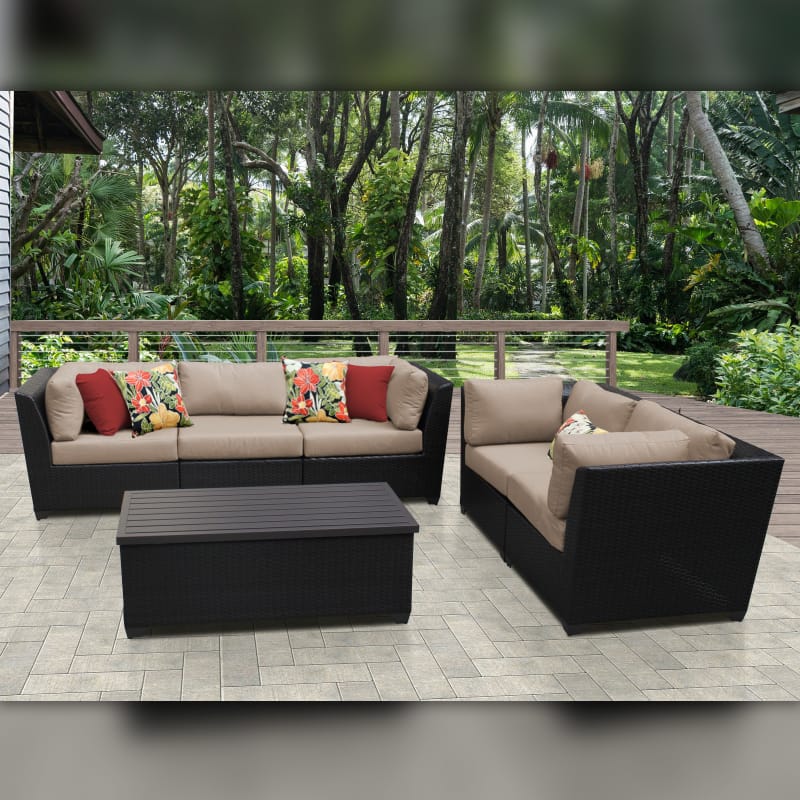 Delacora TKC-DPF-BAR06P Barbados Outdoor 6 Piece Conversation