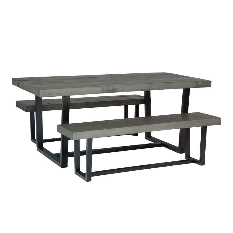 Delacora Delacora We Bd72dsd 3 Aurora 3 Piece Metal Framed Farmhouse Dining Set Gray Black Indoor Furniture Sets Dining From Build Com Inc Daily Mail