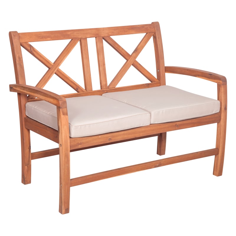Delacoradelacora We Bdwxbls Melbourne 48 Wide Wood Framed Outdoor Loveseat Sofa With Polyester Cushions Acacia Outdoor Furniture Sofas Loveseat Dailymail