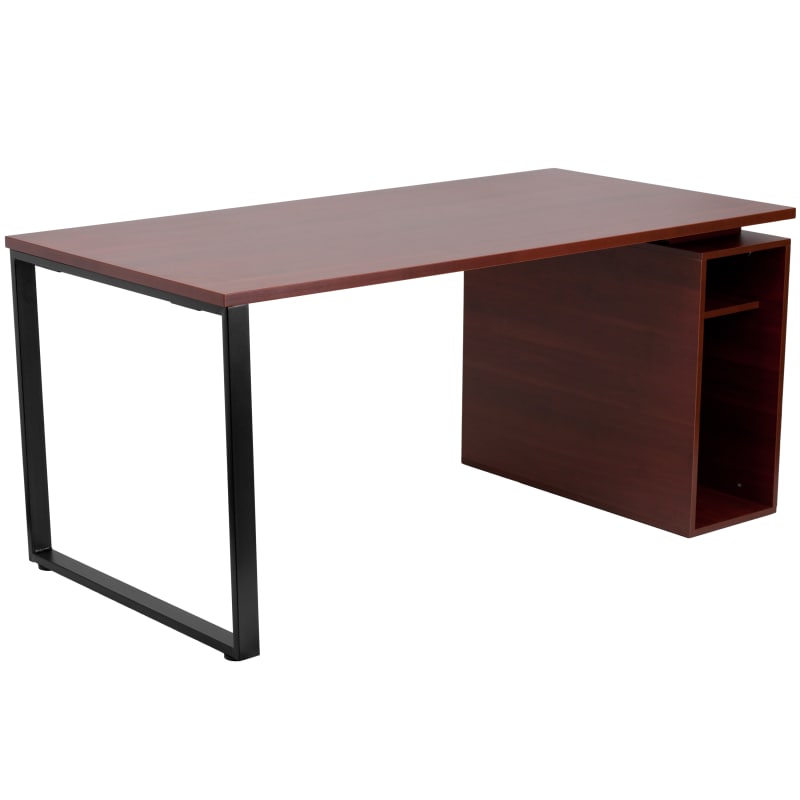 Delacoradelacora Ff Nan Jn 2108 Gg 63 Inch Wide Metal Framed Wood Top Computer Desk Brown Indoor Furniture Desks Office Dailymail