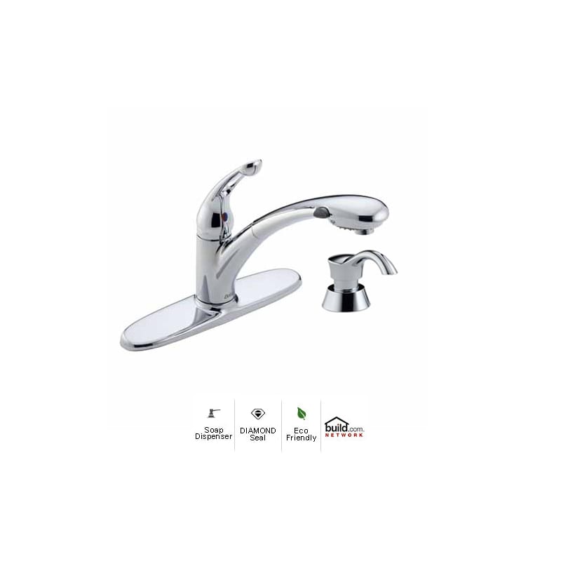 Delta 472 Dst Sd Signature Pull Out Kitchen Faucet With Soaplotion