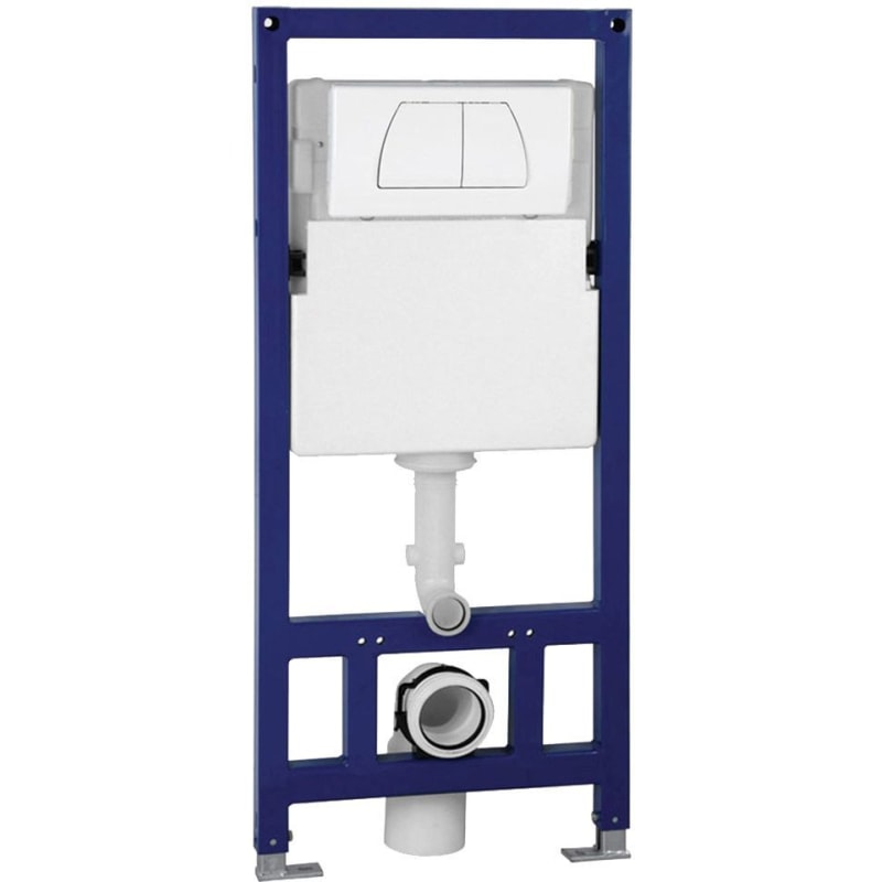 Eago PSF332 In Wall Tank Carrier for Wall Mounted Toilets White Fixture Toilet Tank Only