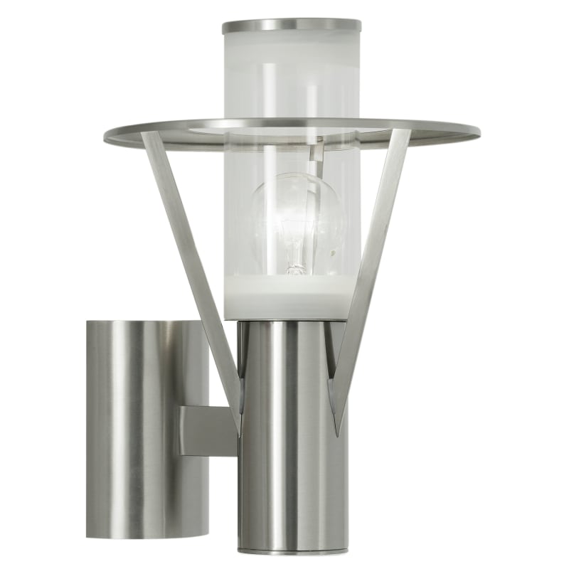 Eglo 1x100w Outdoor Wall Light W/ Stainless Steel Finish & Clear Glass - 88114A