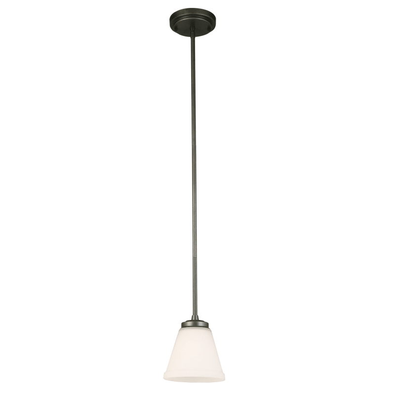 202905A-Eglo Lighting-Mayview - One Light Mini Pendant  Graphite Finish with Frosted Glass