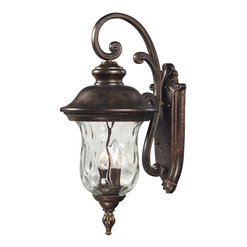 3 light outdoor wall mount in Regal Bronze