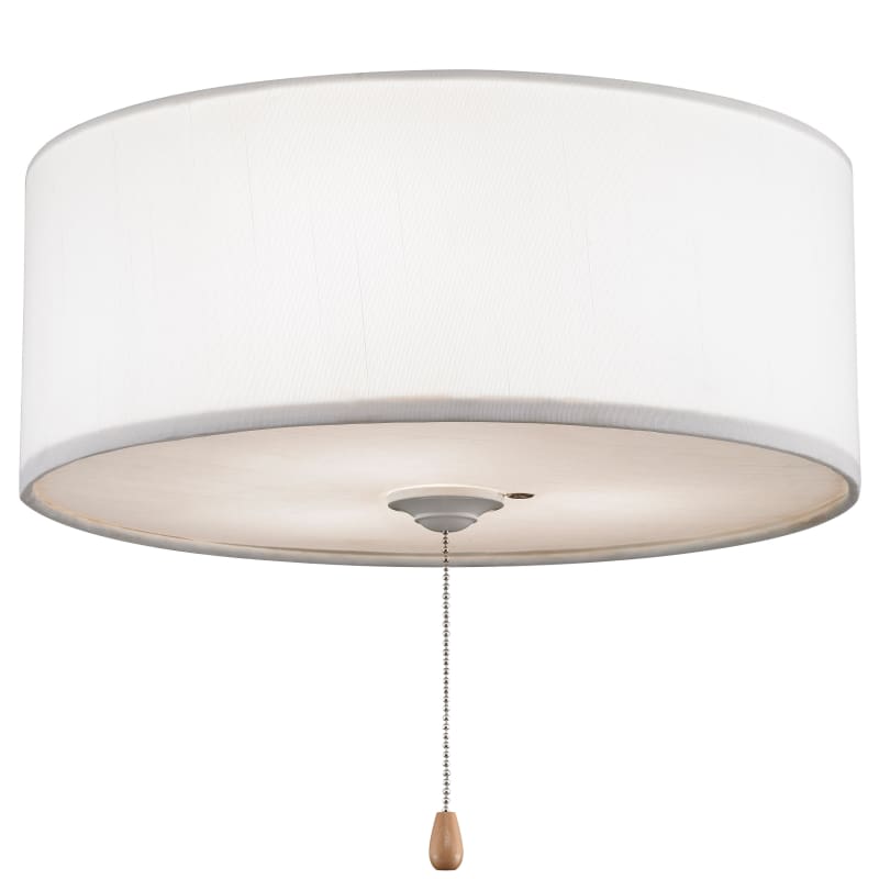 UPC 840506056640 product image for Fanimation LK113WH White  3 Light Halogen Light Kit with Fabric Drum | upcitemdb.com